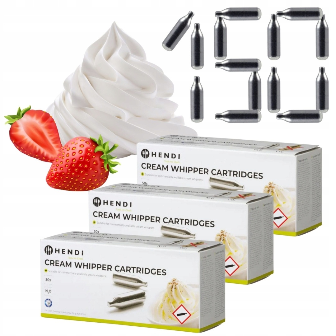 Kartuše na šlehačku N2O sifon 150 Kusů Hendi 586907