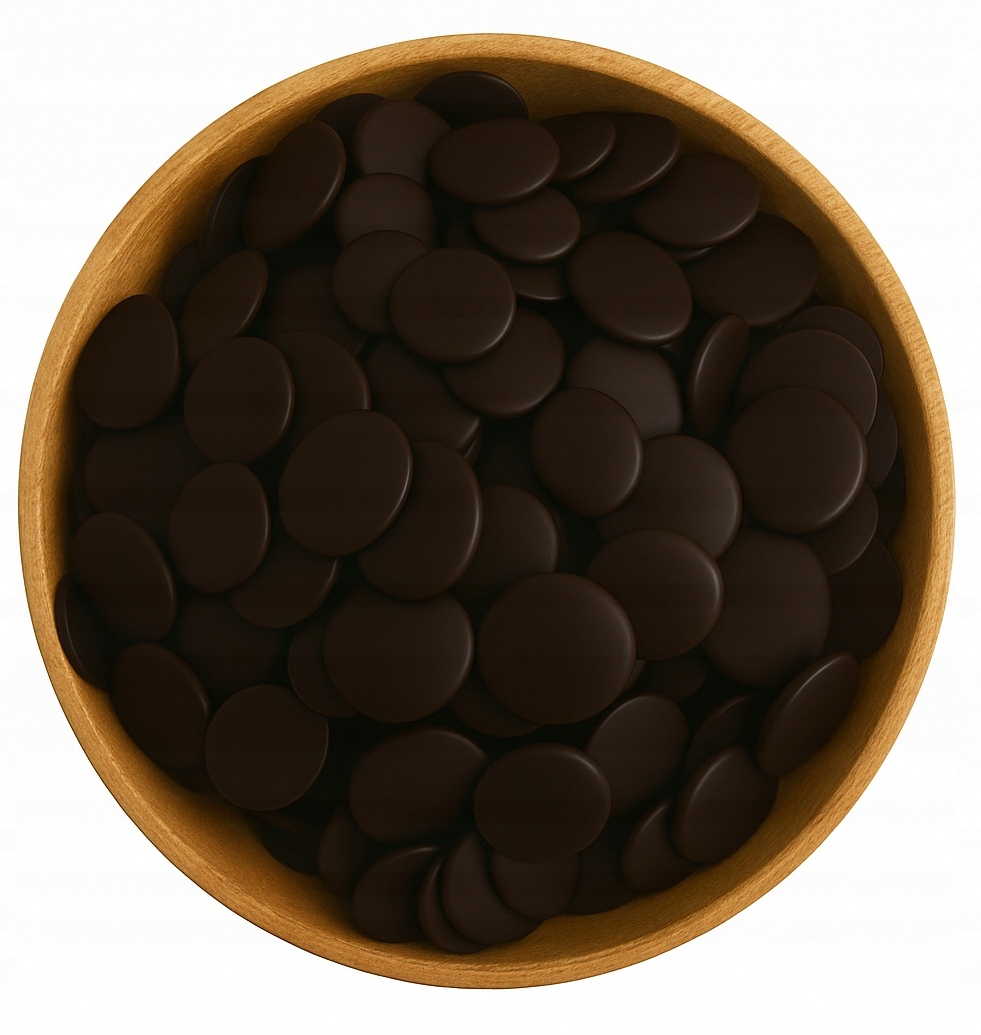 Tmavá Poleva 1 kg na dorty dekorativní přírodní čokoláda Bakamo