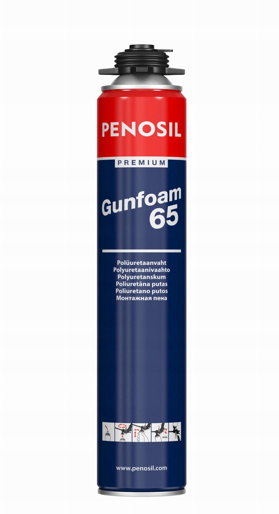 

Piana montażowa letnia 900ml Penosil Gunfoam 65