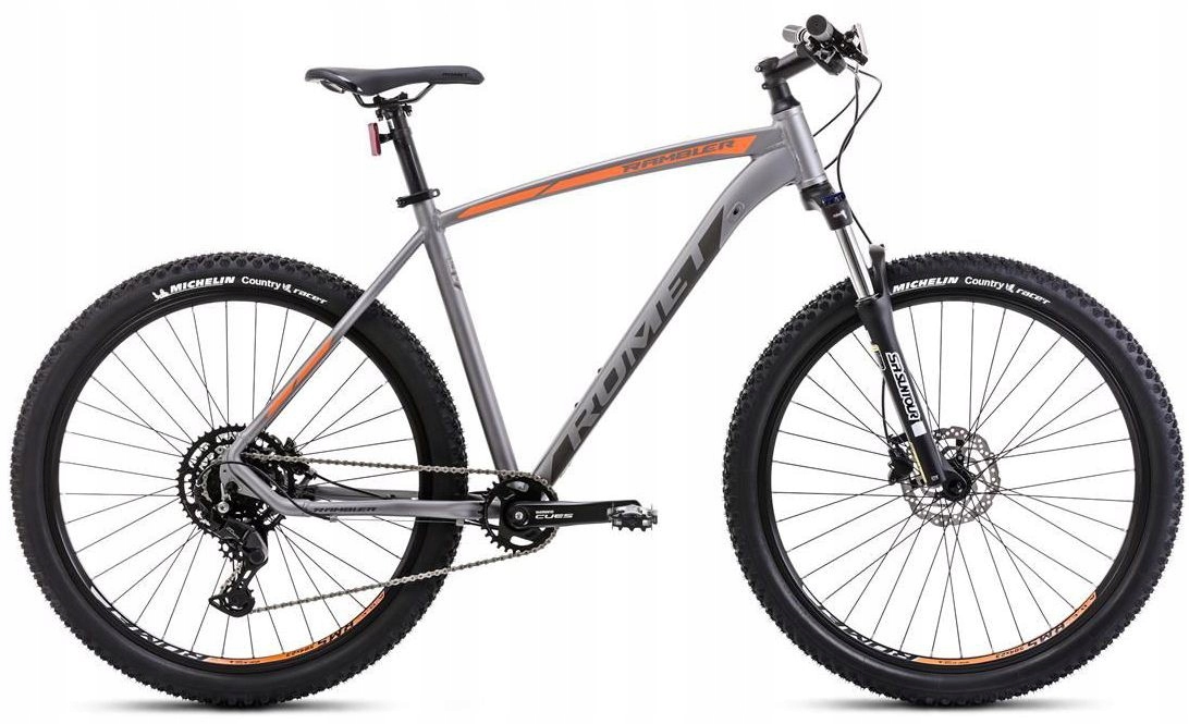 Rower górski męski 27,5 Romet Rambler R7.3 Cs grafitowo-pomarańczowy 18