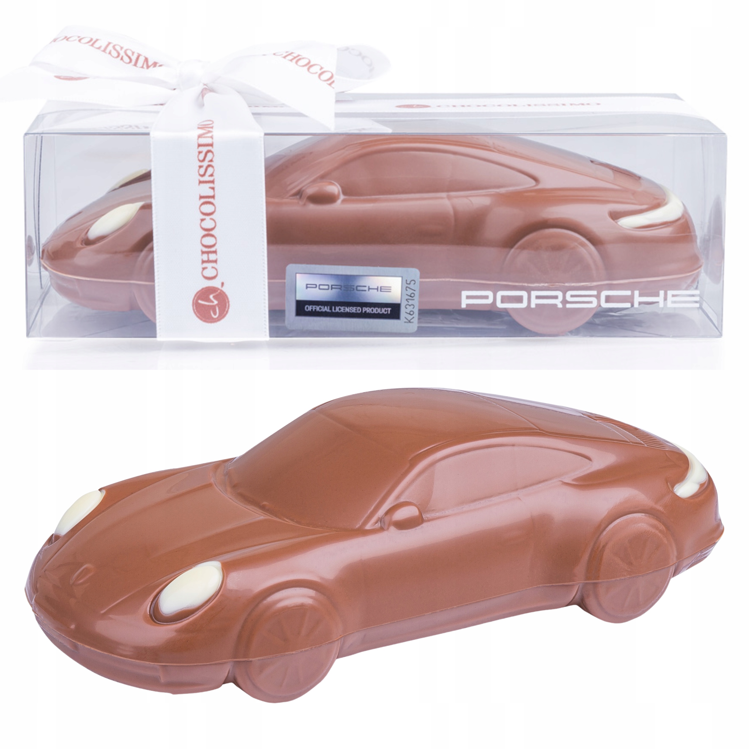 Figurka auta z prémiové mléčné čokolády Porsche 911 Carrera