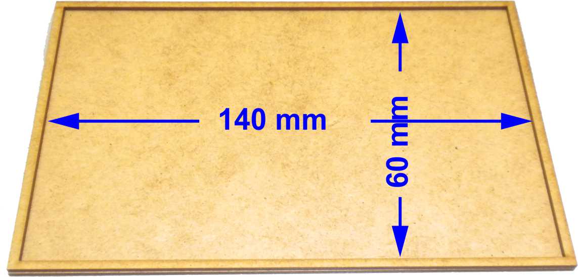Movement Tray 140 x 60 mm , 60x140mm Hdf/mdf trays , 2 szt.