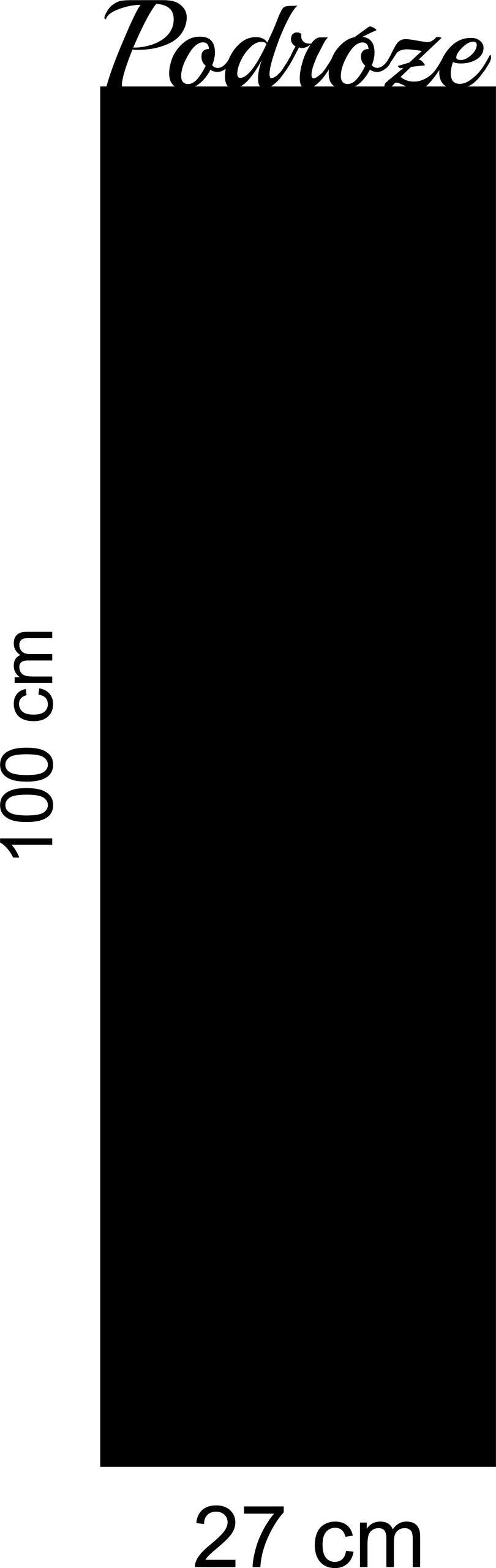 Na Magnety kovový plech jednoduchá kovová tabule Cestování barvy 100x27 cm