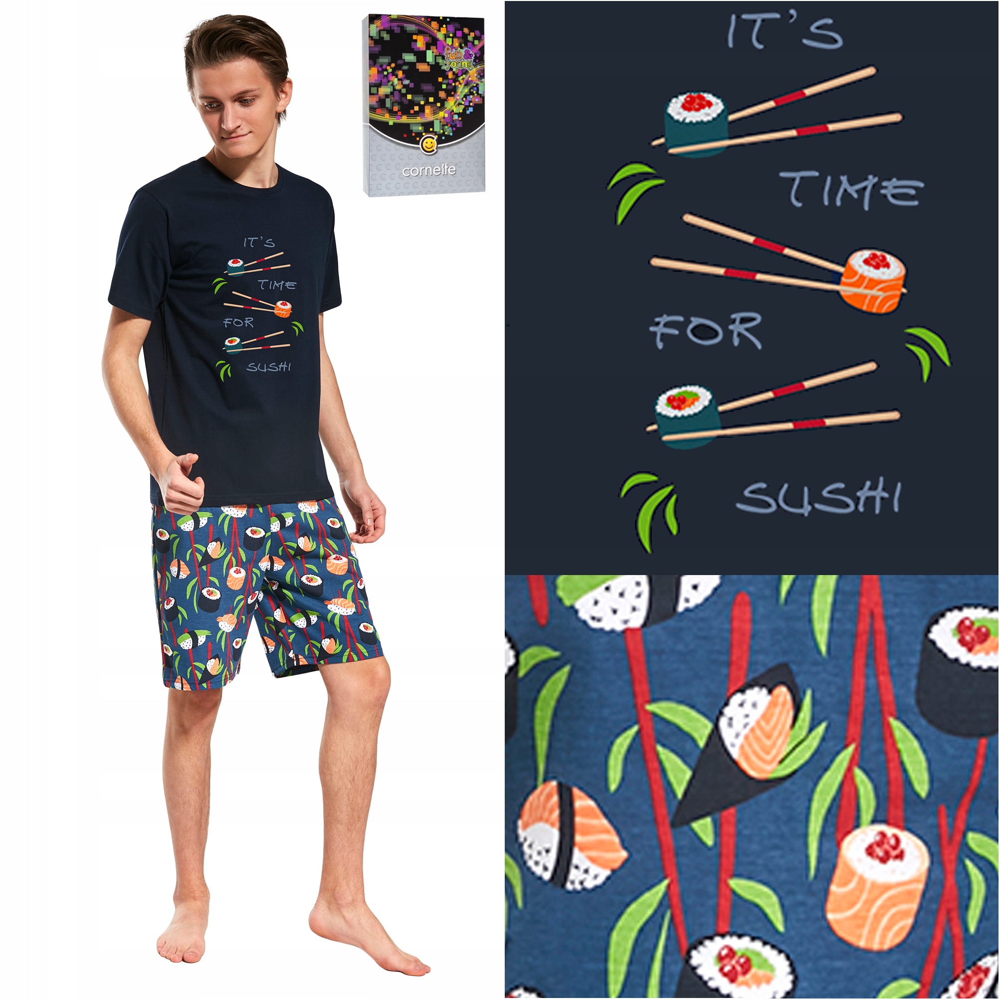 

Piżama chłopięca Cornette 551/44 Sushi 170 S