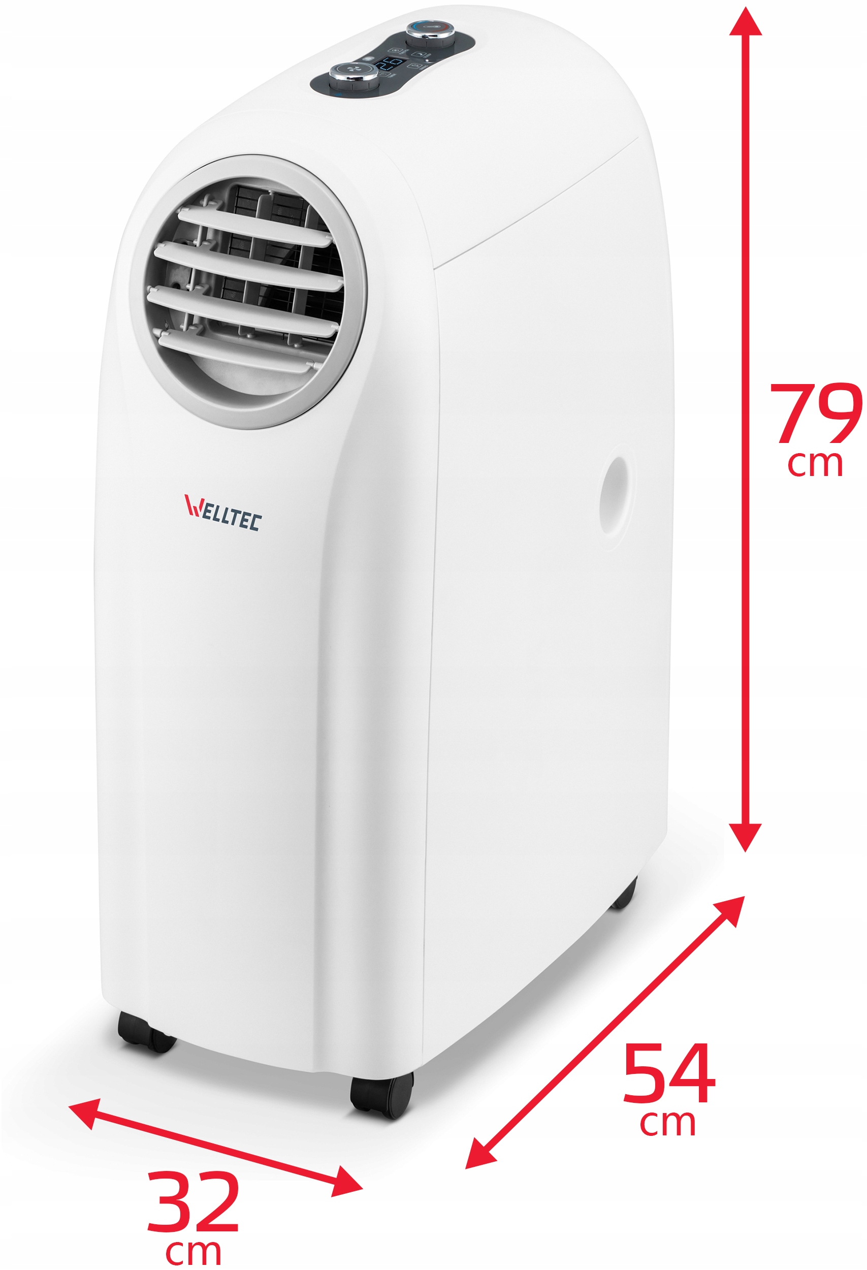 KLIMATYZATOR WELLTEC ACH0909 +USZCZELKA 2,6kW 45m2 Przepływ powietrza 400 m³/h