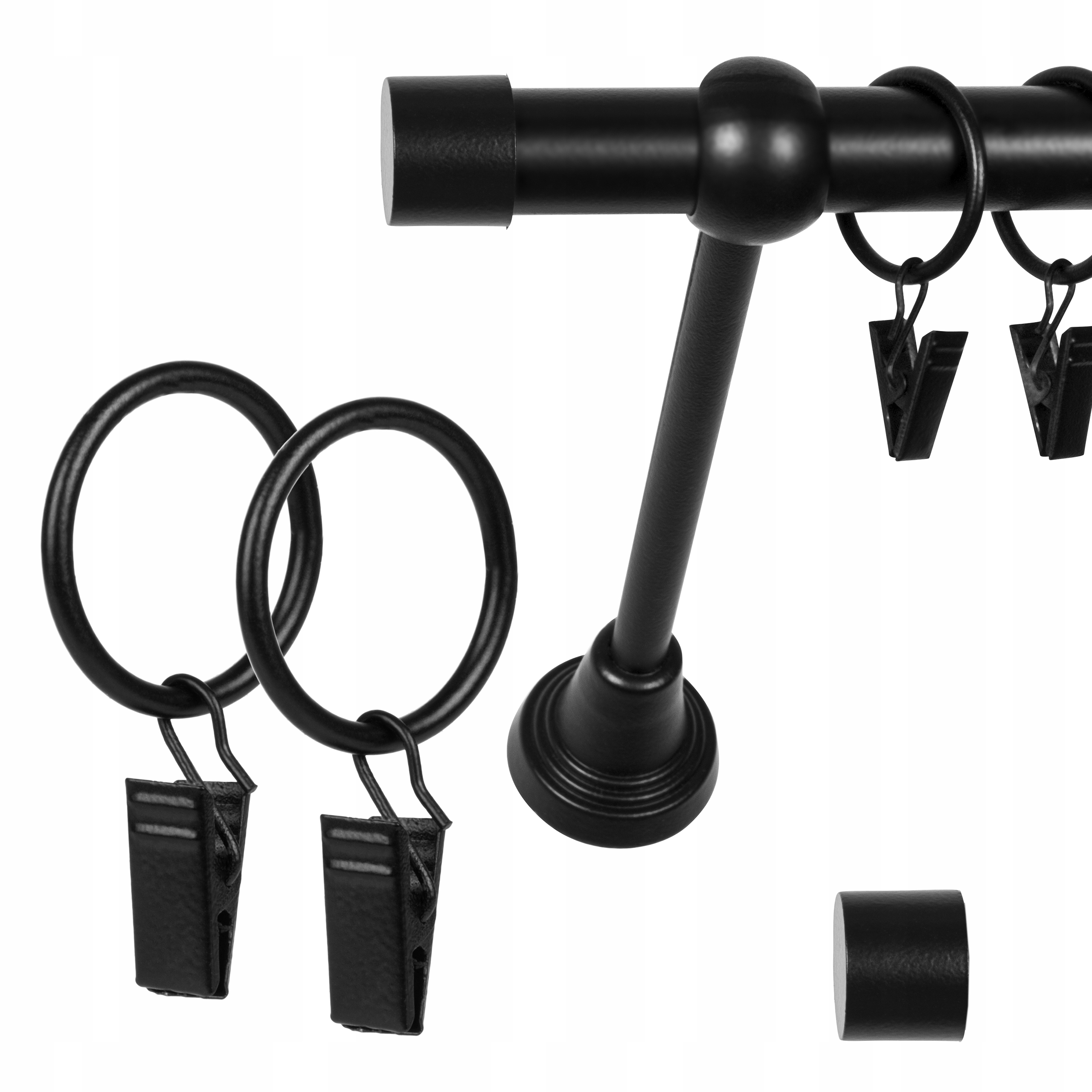 KARNISZ POJEDYNCZY FI 19 mm 200 CM LUX Z ŻABKAMI