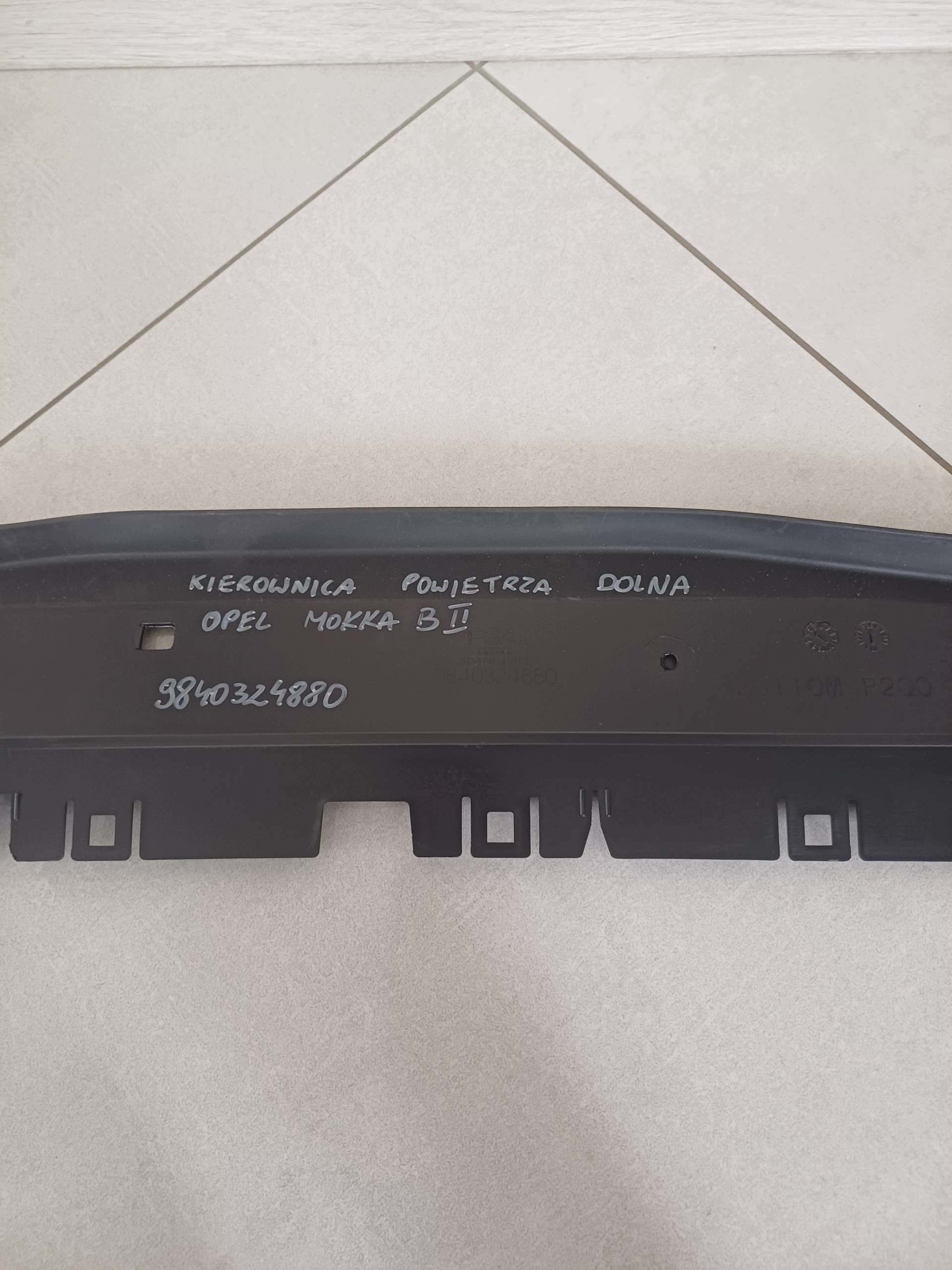 luftansaugkanal untere OPEL MOKKA B II 9840324880