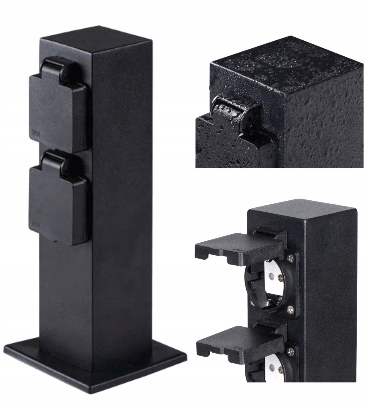 

Elektryczny Słupek Ogrodowy z 2x Gniazdami IP44