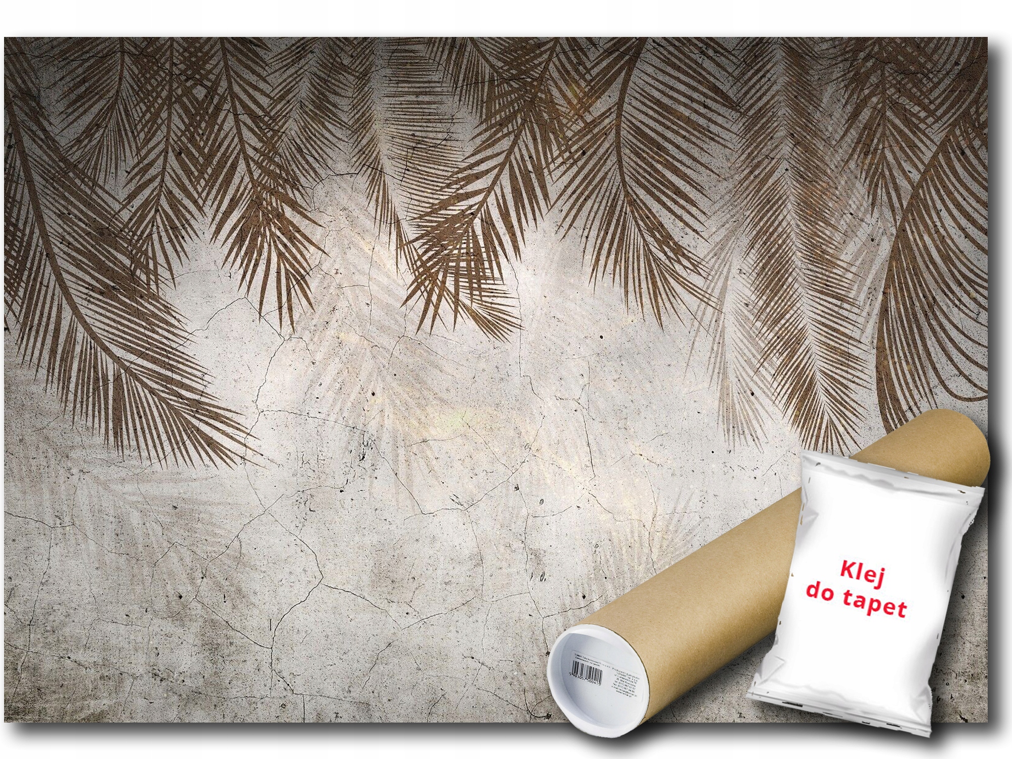 Vinylová Fototapeta Listy Palma Beton 254x184