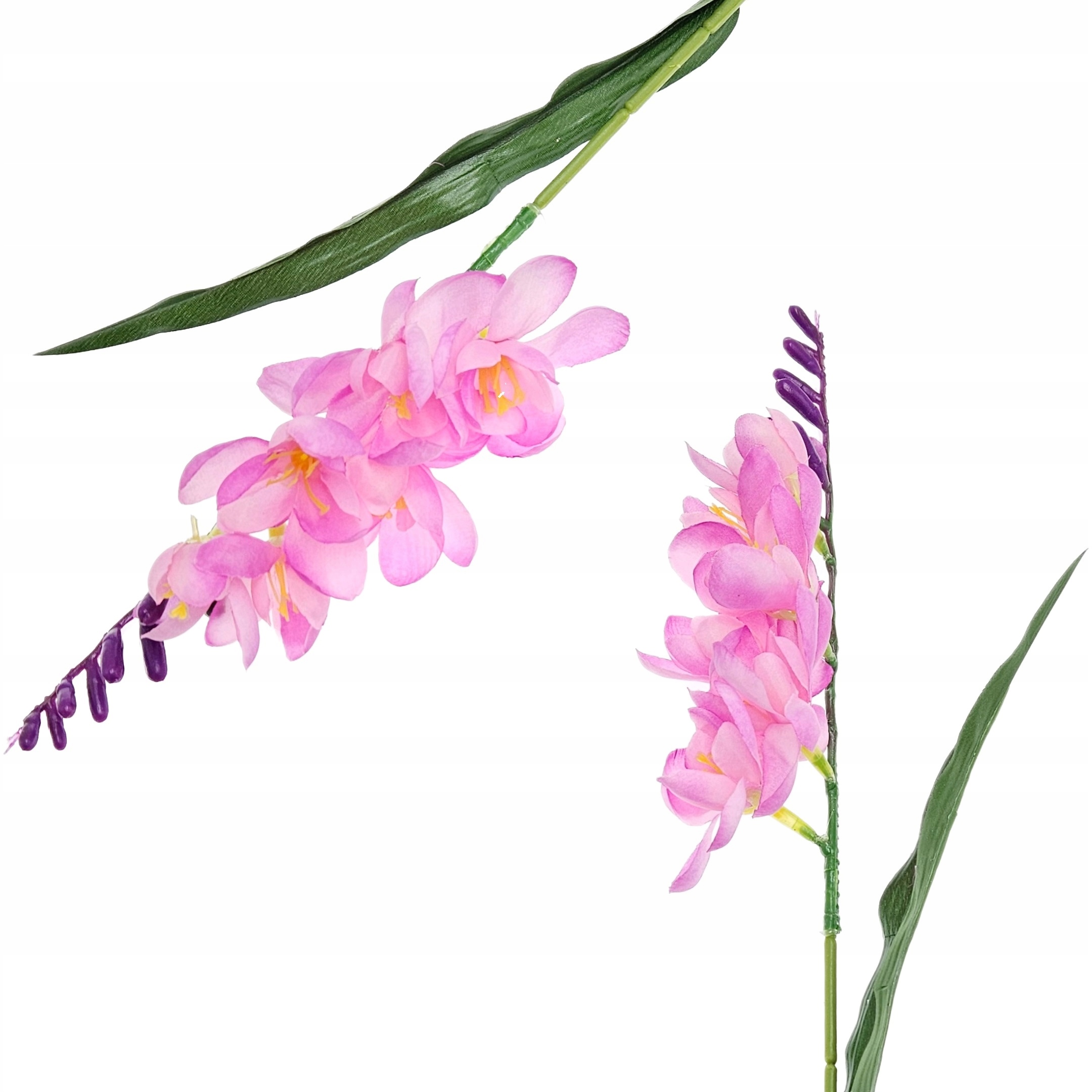 KWIAT KWIATEK SZTUCZNY GAŁĄZKA FREZJA FIOLETOWY DŁUGI STROIKA 1SZT 41CM