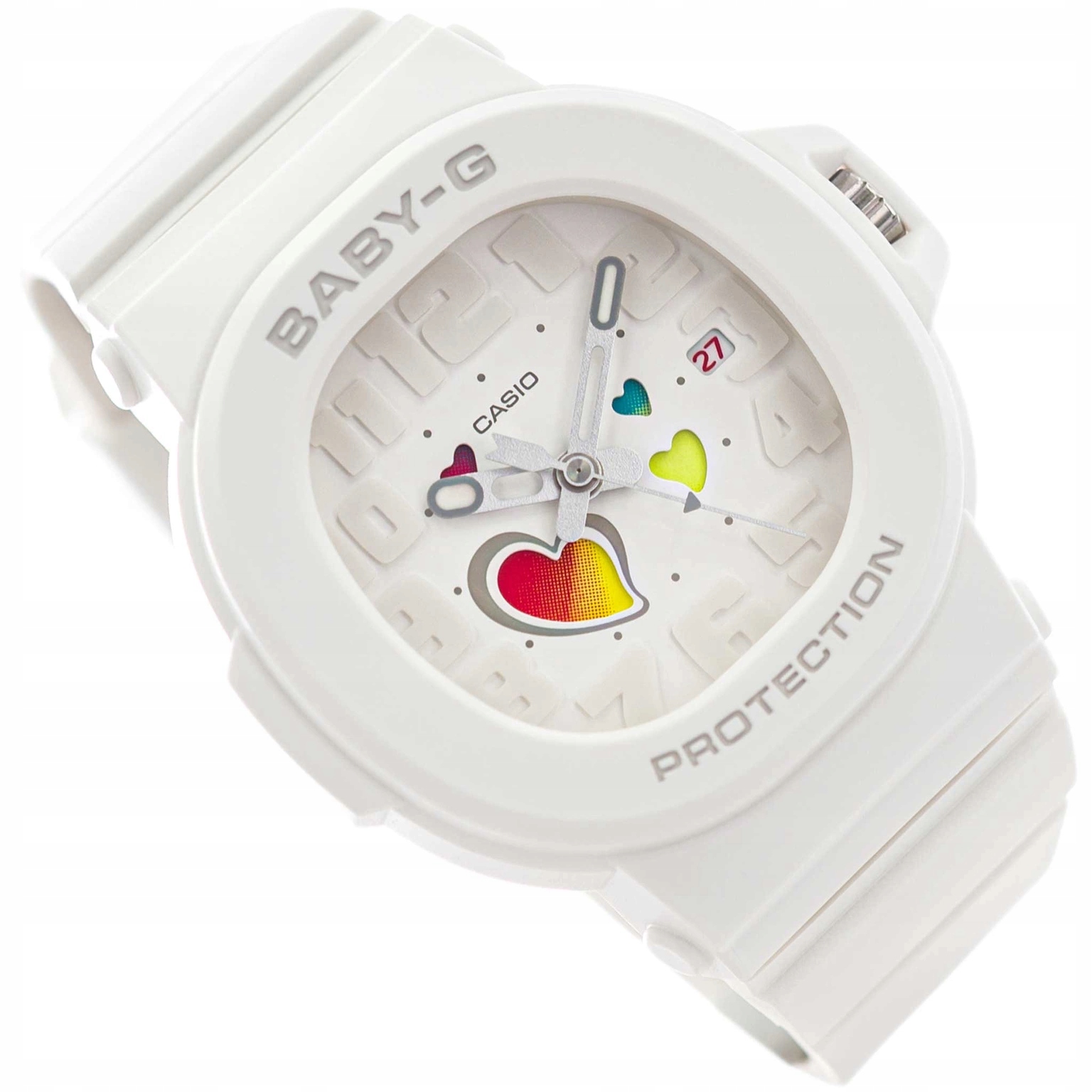 Dámské Hodinky Casio BGA-10-7AER Bílé Na Řemínku Datumovka Neobrite