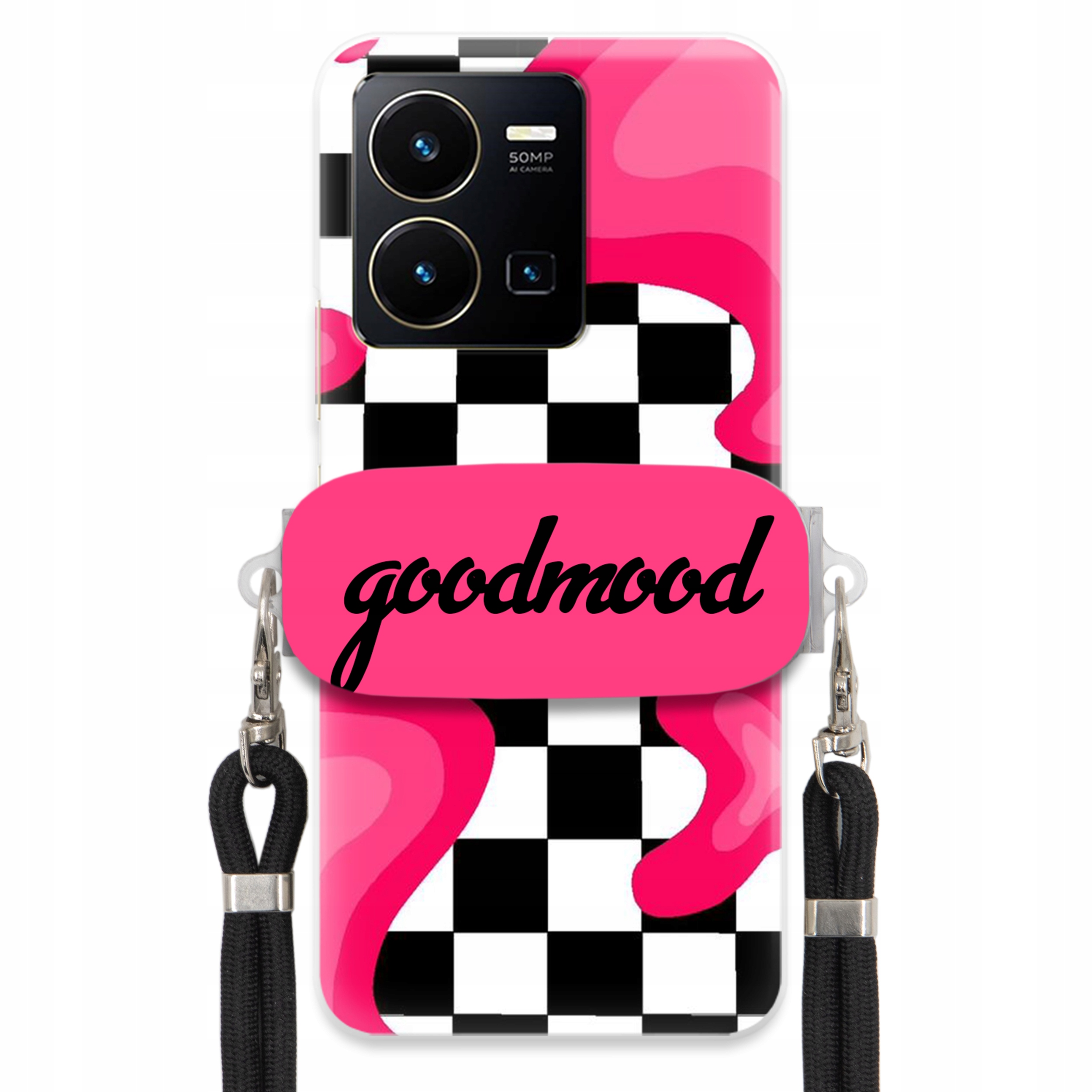 pouzdro na Vivo Y35 4G Set Case Držák Vodítka Černý Pro Teenagery Splash