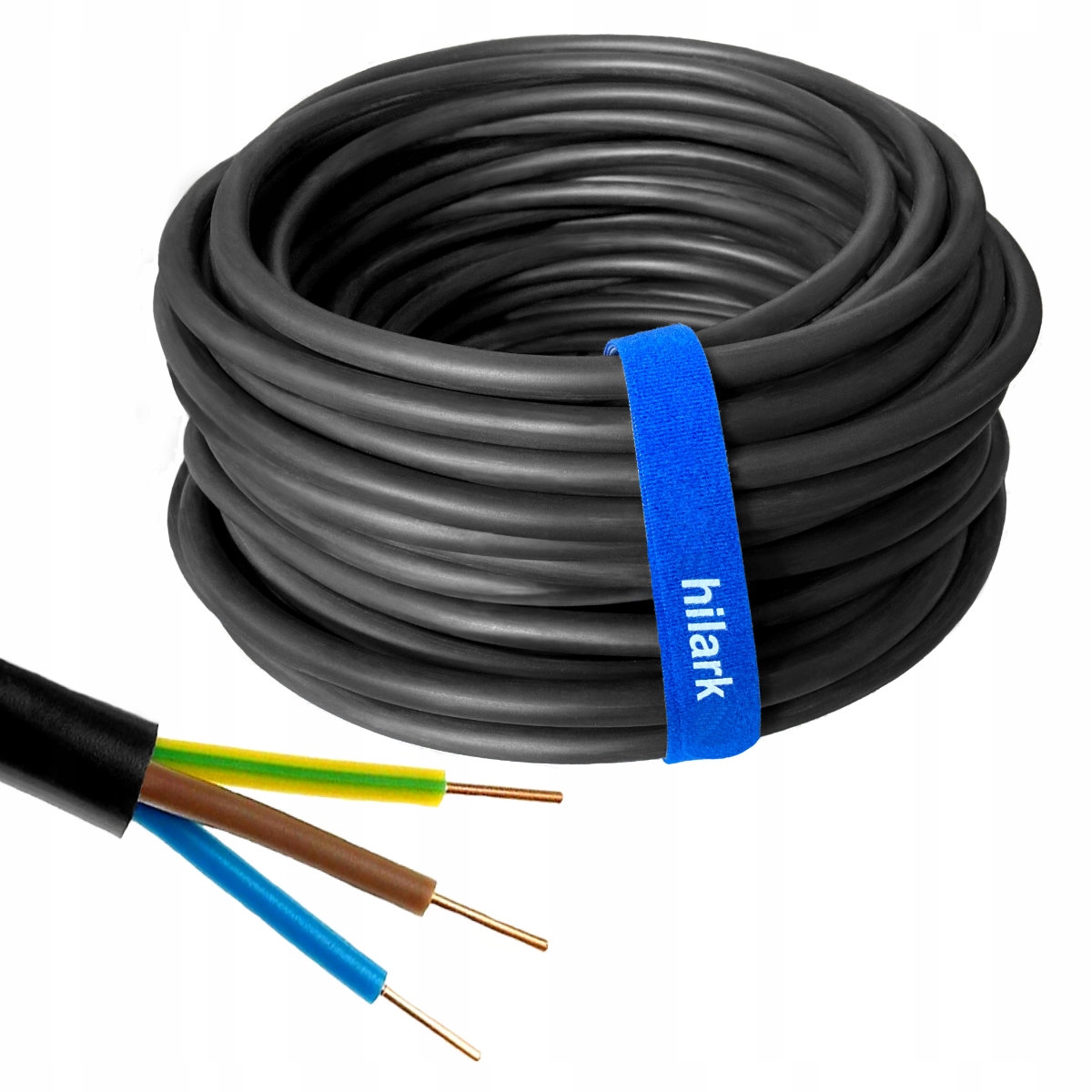 Elektrický zemný kábel Yky 3x2,5 mm² 0,6/1 kV Nyy-j 100 m