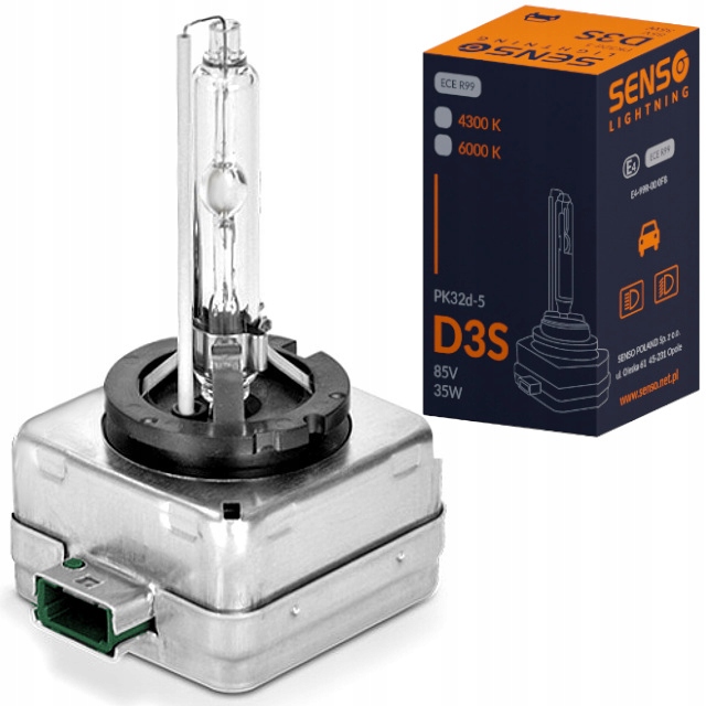 ŻARNIK SENSO D3S 4300K 6000K XENON HOMOLOGACJA E4 BASIC