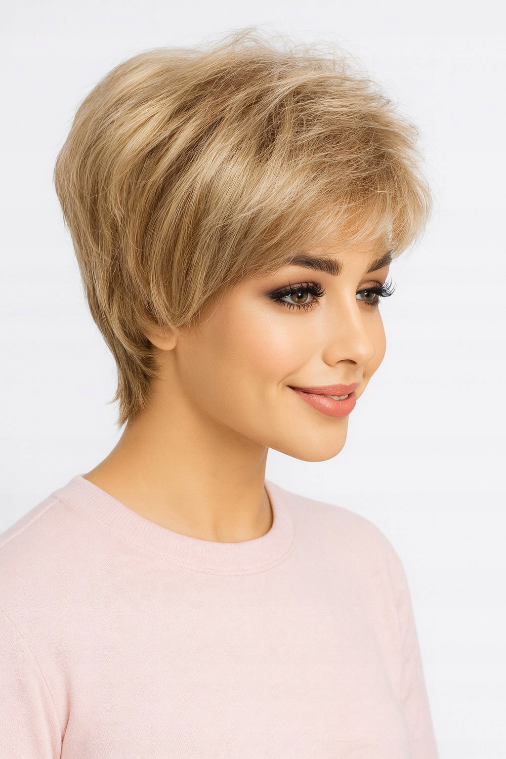 Paruka Mila blond mix krátký účes-Nessaja wigs shop