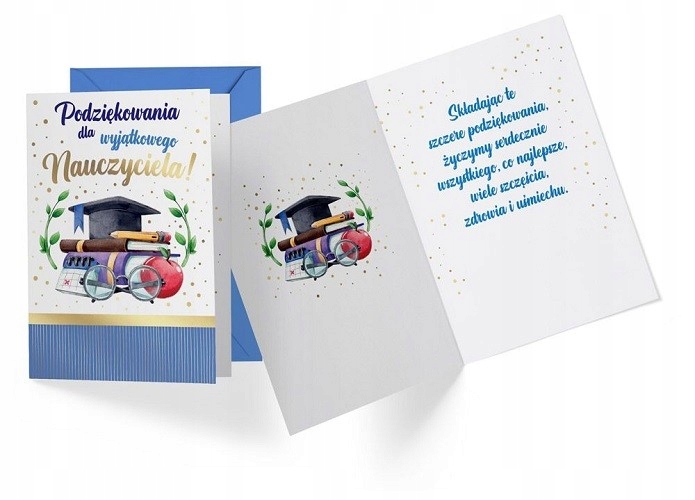 

Podziękowania dla nauczycieli kartki Premium PR423