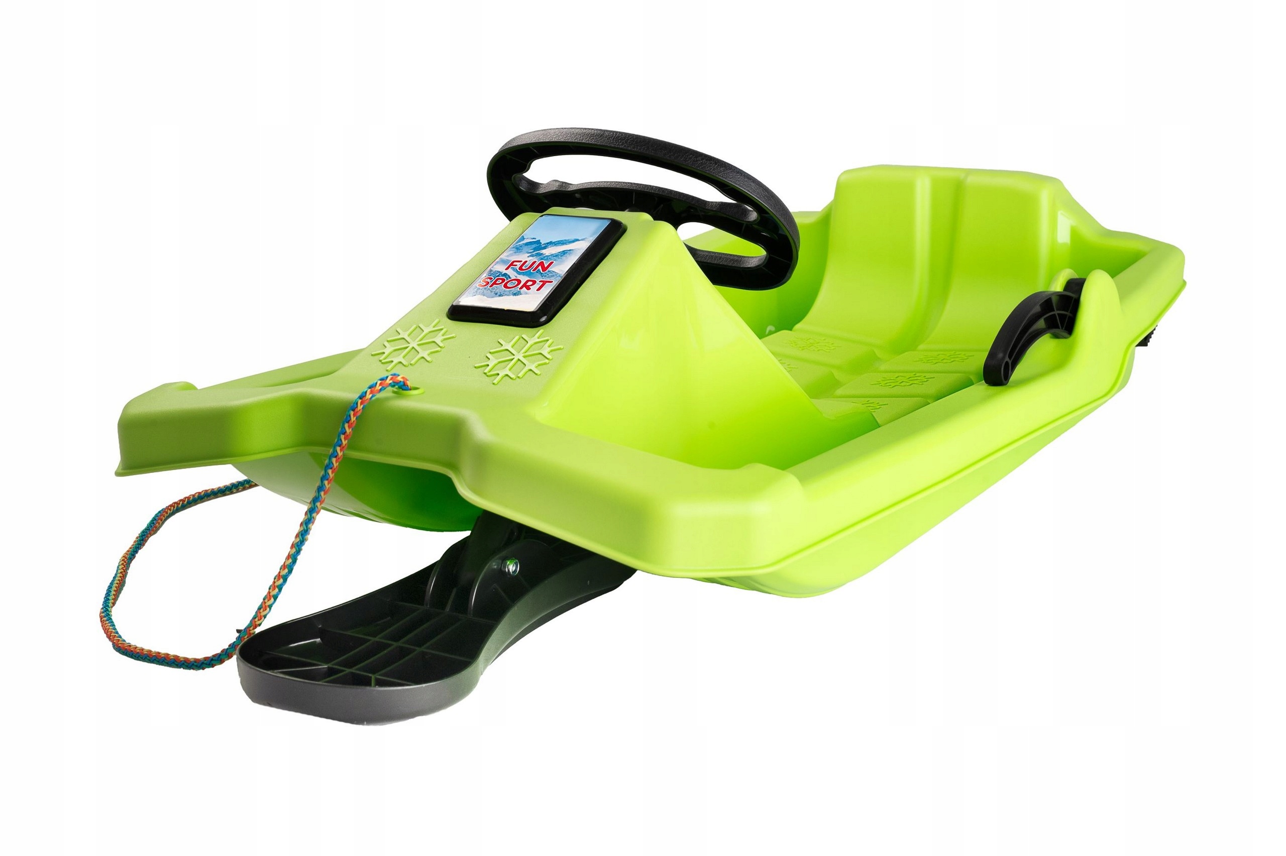 Sanki z Kierownicą Hamulcami kierownica plastikowe Bobslej ślizg z hamulcem