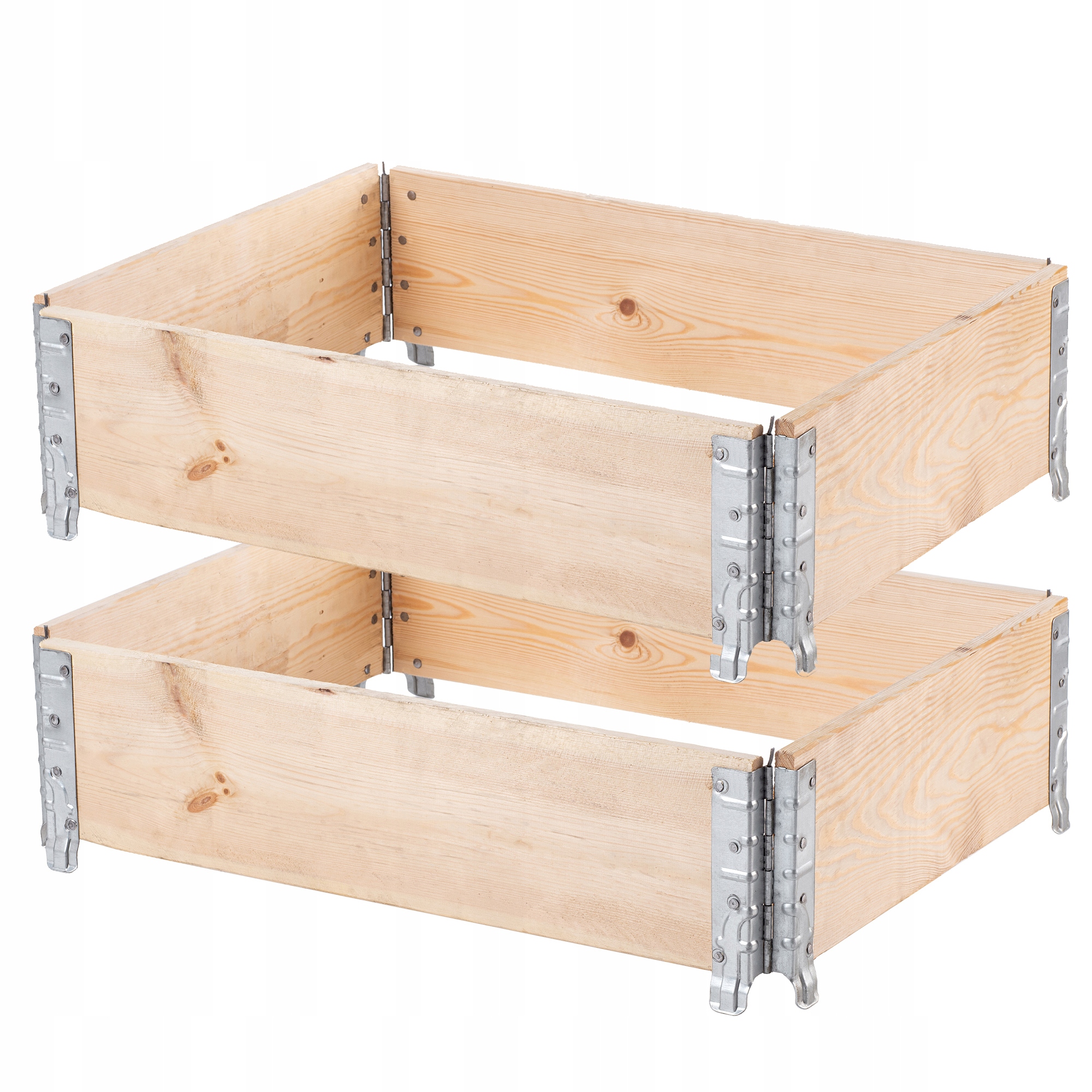 NADSTAWKA PALETOWA DREWNIANA 60x80cm POJEMNIK NA PALETĘ GRZĄDKA PAKIET 2szt Rodzaj pojemnika inny