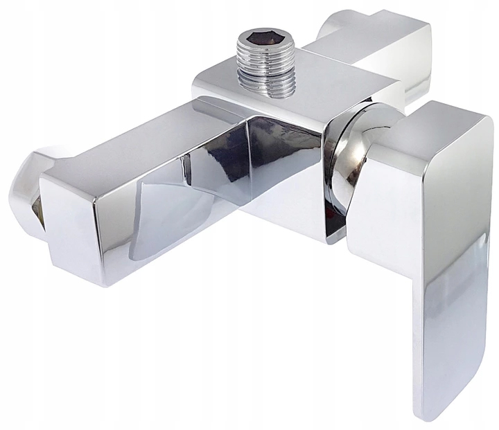 BATERIA PRYSZNICOWA NATRYSKOWA ŚCIENNA DO KABINY PRYSZNICOWEJ WANNOWA CHROM