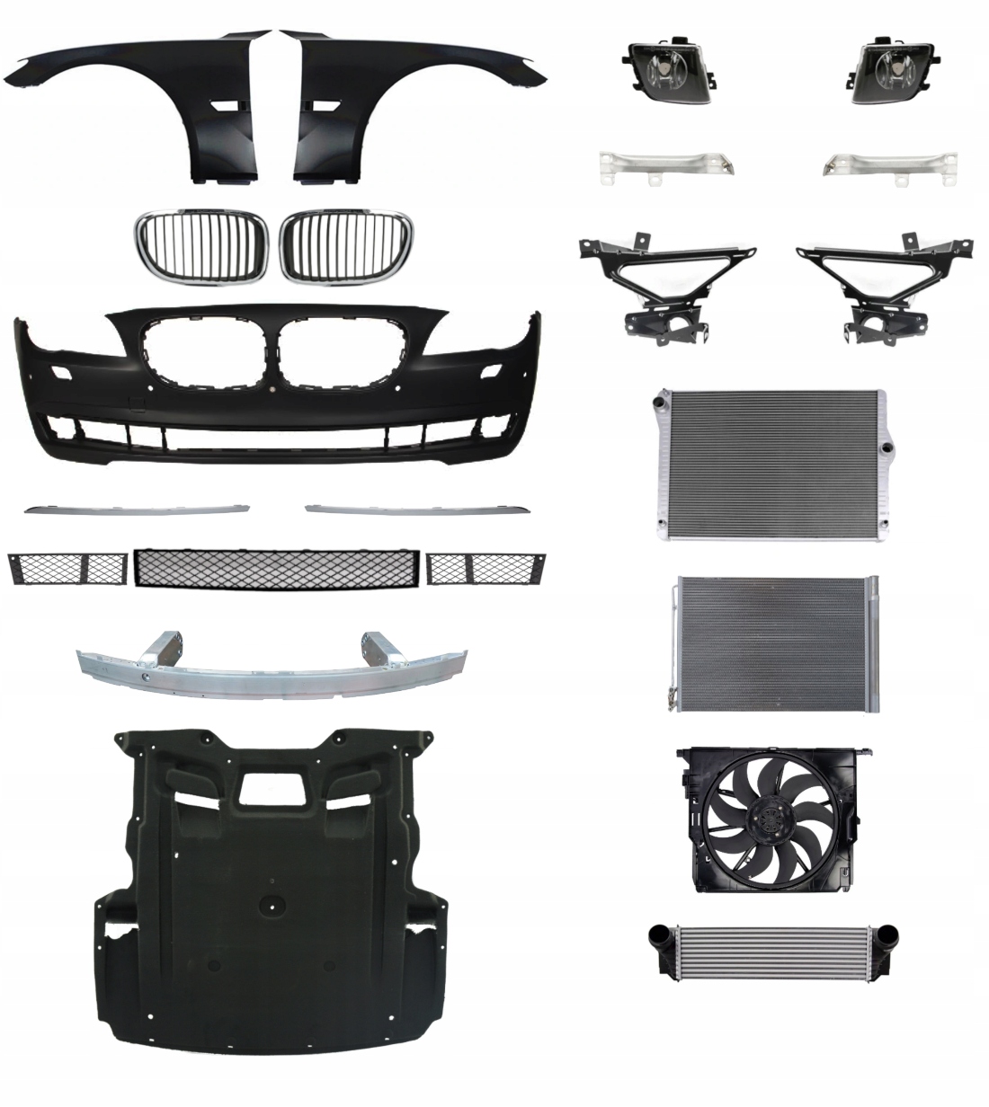 BMW 7 F01 F02 F03 F04 08-12 ZDERZAK BŁOTNIKI PAS