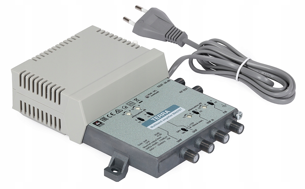 Wzmacniacz budynkowy MA-076T FM-VHF-2xUHF TERRA