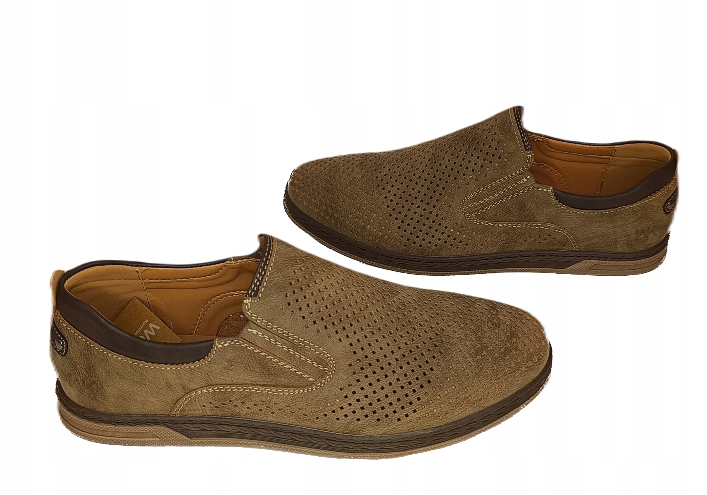 Polobotky mokasíny prolamované Wojtyłko 9W24460V bronzové vel.44