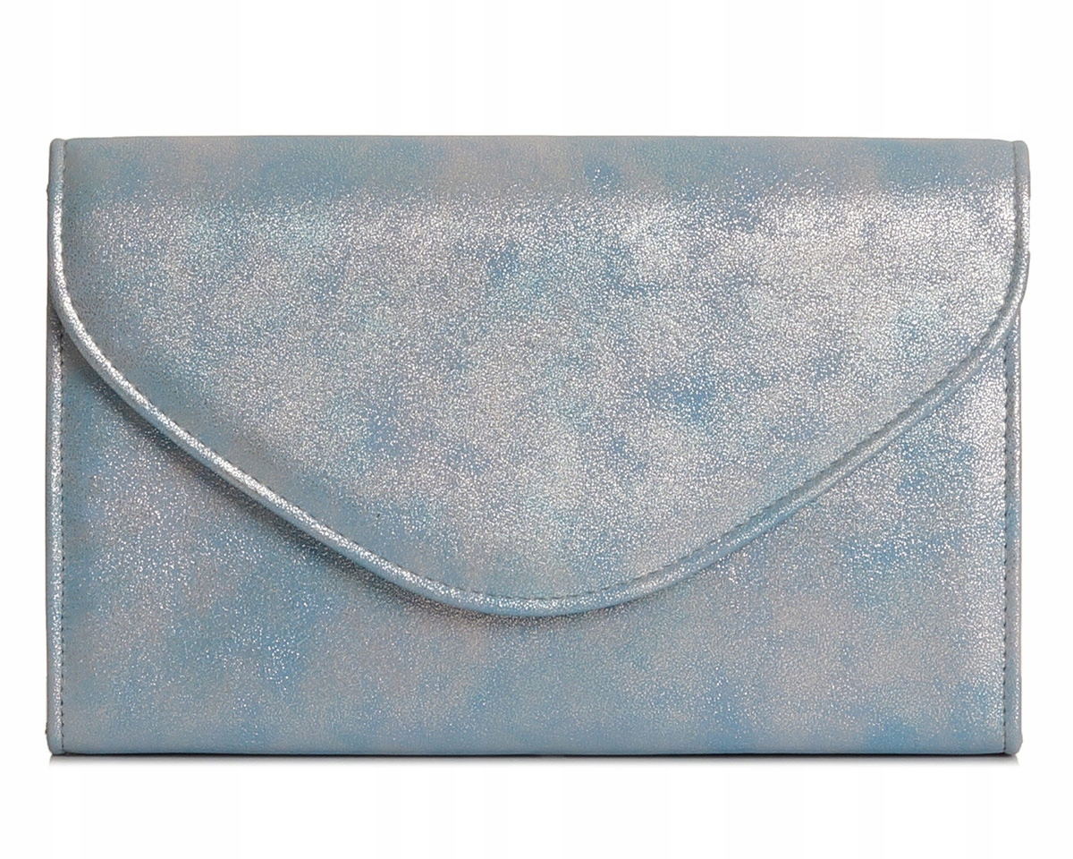 NIEBIESKA SREBRNA KOPERTÓWKA TOREBKA WIZYTOWA SOLOME S2 NA PASKU Marka Solome