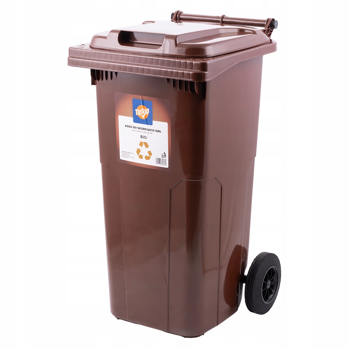 KOSZ DO SEGREGACJI ŚMIECI 120L POJEMNIK NA ODPADY KUBEŁ NA ŚMIECI BRĄZOWY Kod producenta 5903771846080