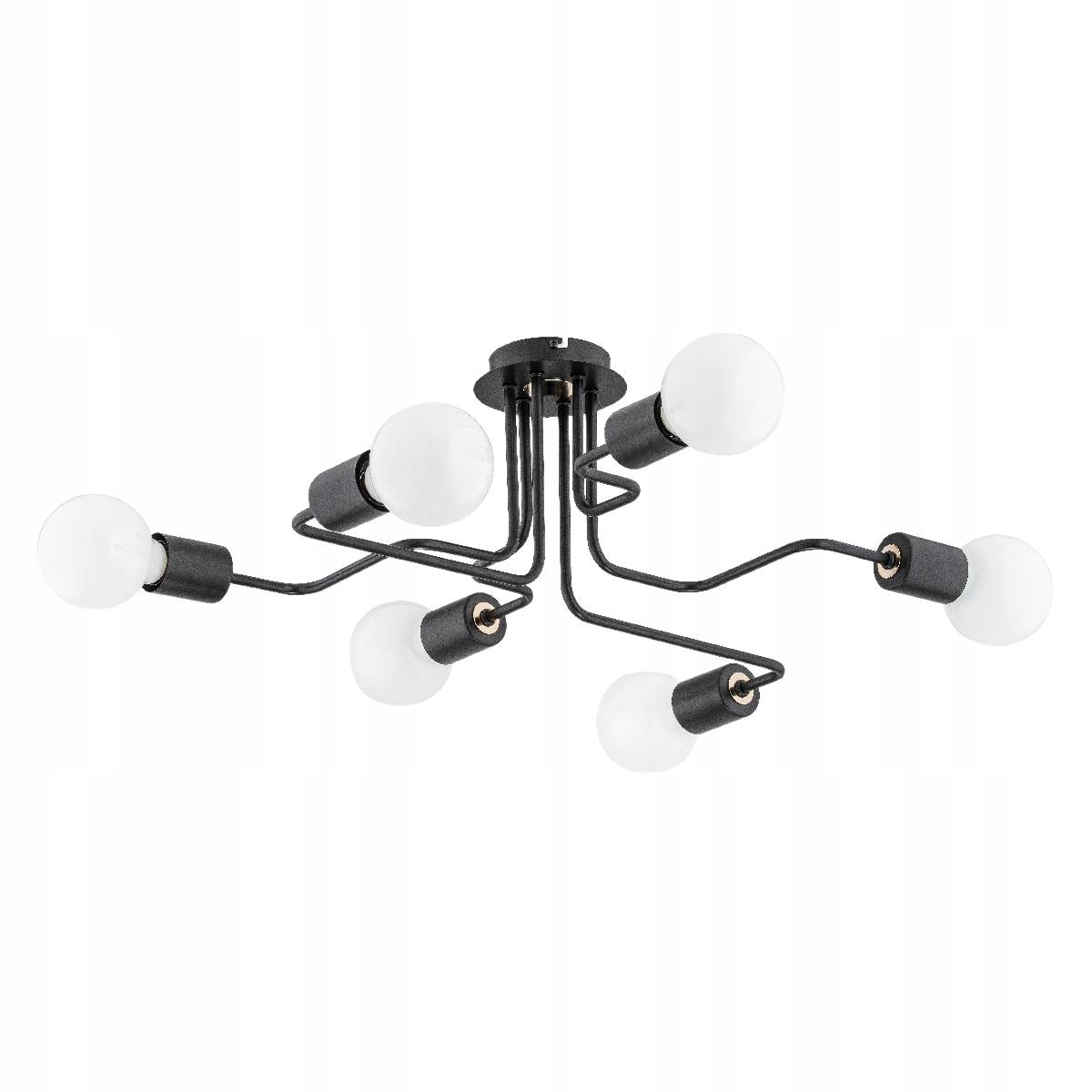 Alfa Stropná lampa Loftová čierna 6xE27 15W Harp Metal IP20