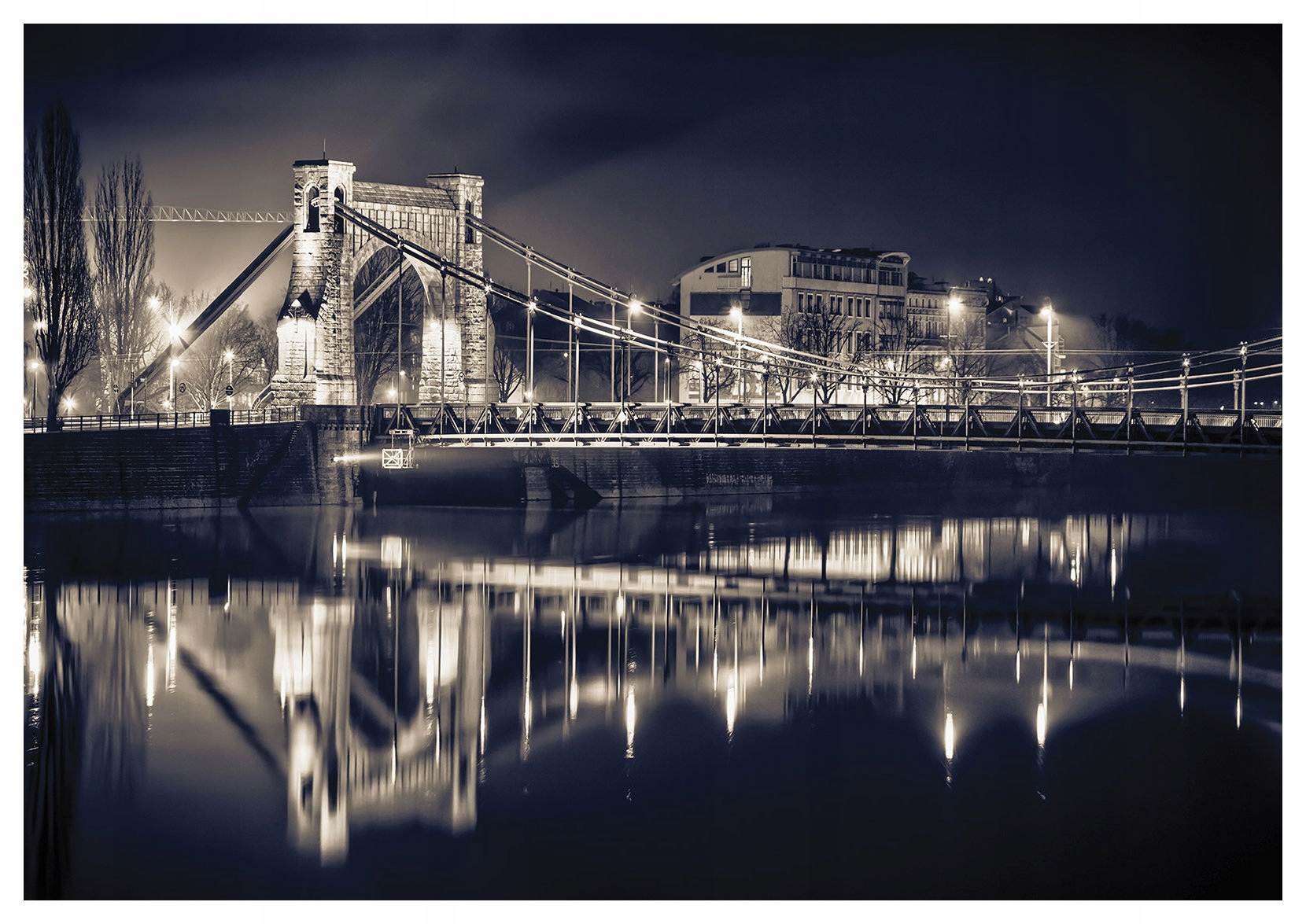 Fototapeta Noční Vratislav Most a městský panoramatický odraz 312x219 lepidlo