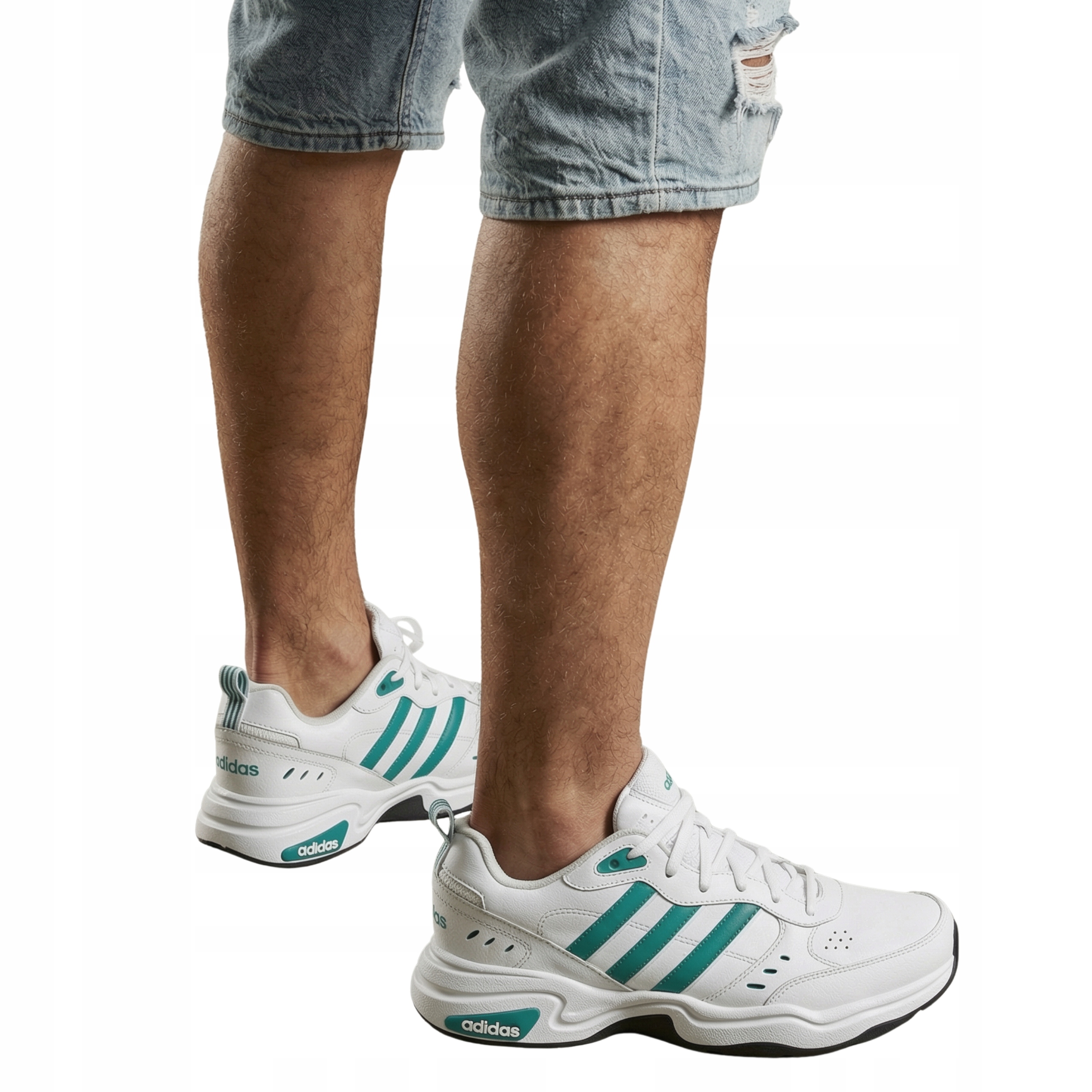 Pánské Boty Adidas Strutter Bílé Sportovní Kožené Tenisky JS2672 42