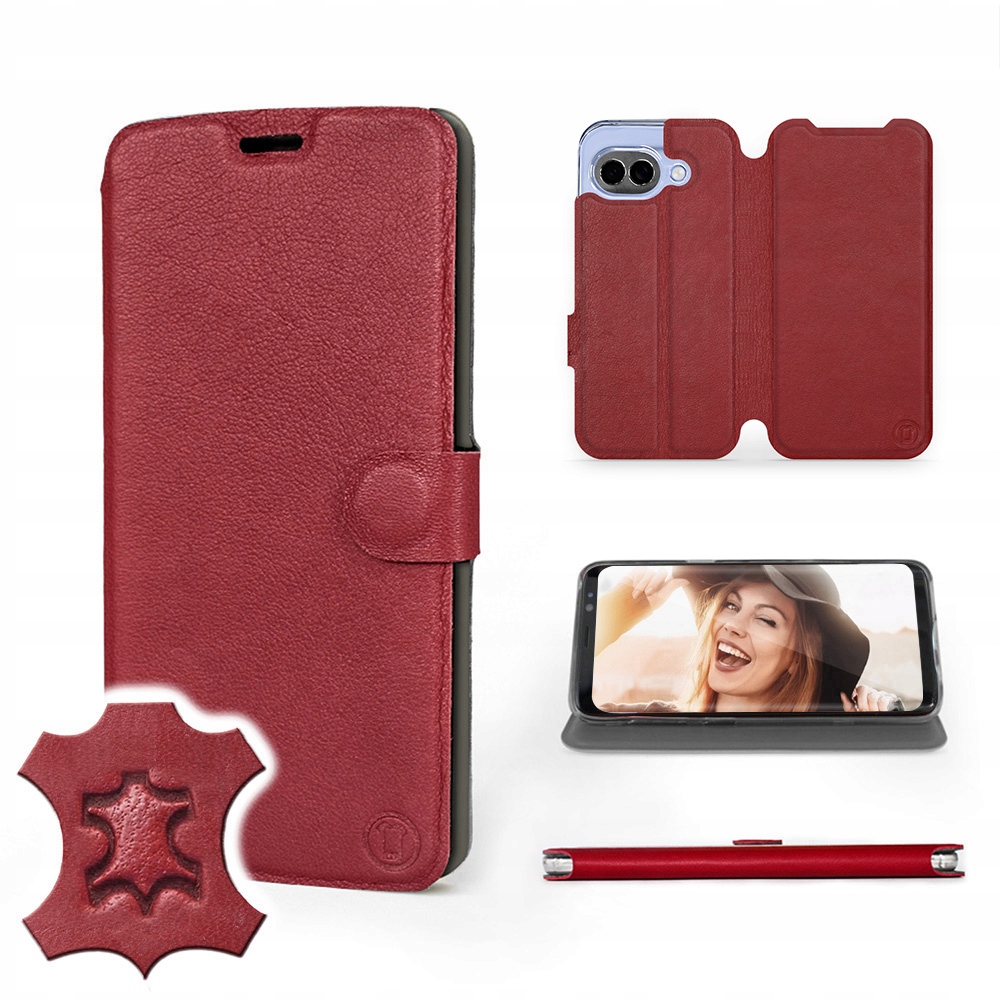 Etui Mobiwear do Google Pixel 10a Dark Red Leath