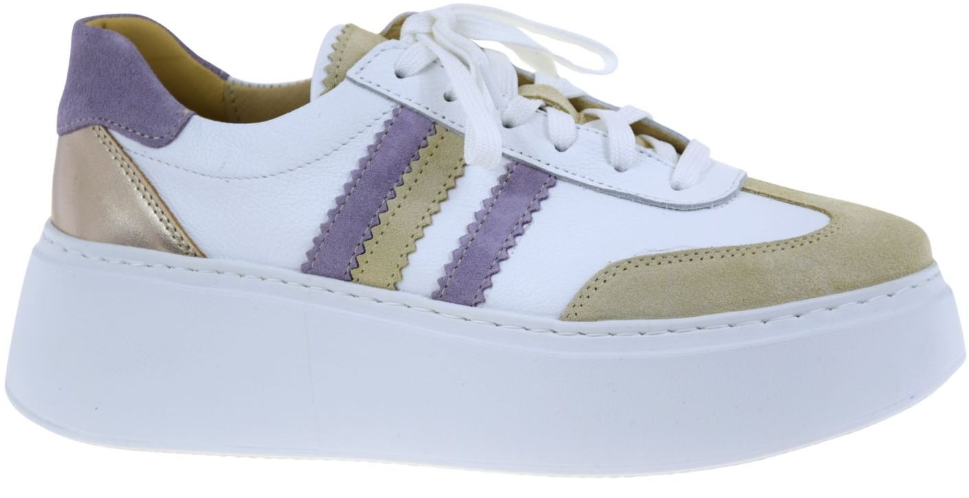 Dámské kožené polobotky na platformě, bílé, pohodlné, Kampa N1234S5 VEL.40