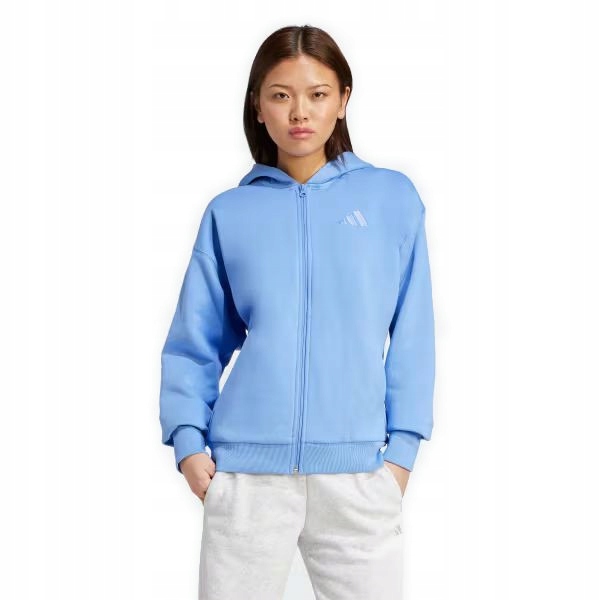 Damska bluza dresowa Adidas All Szn z kapturem rozpianana niebieska M 38 40