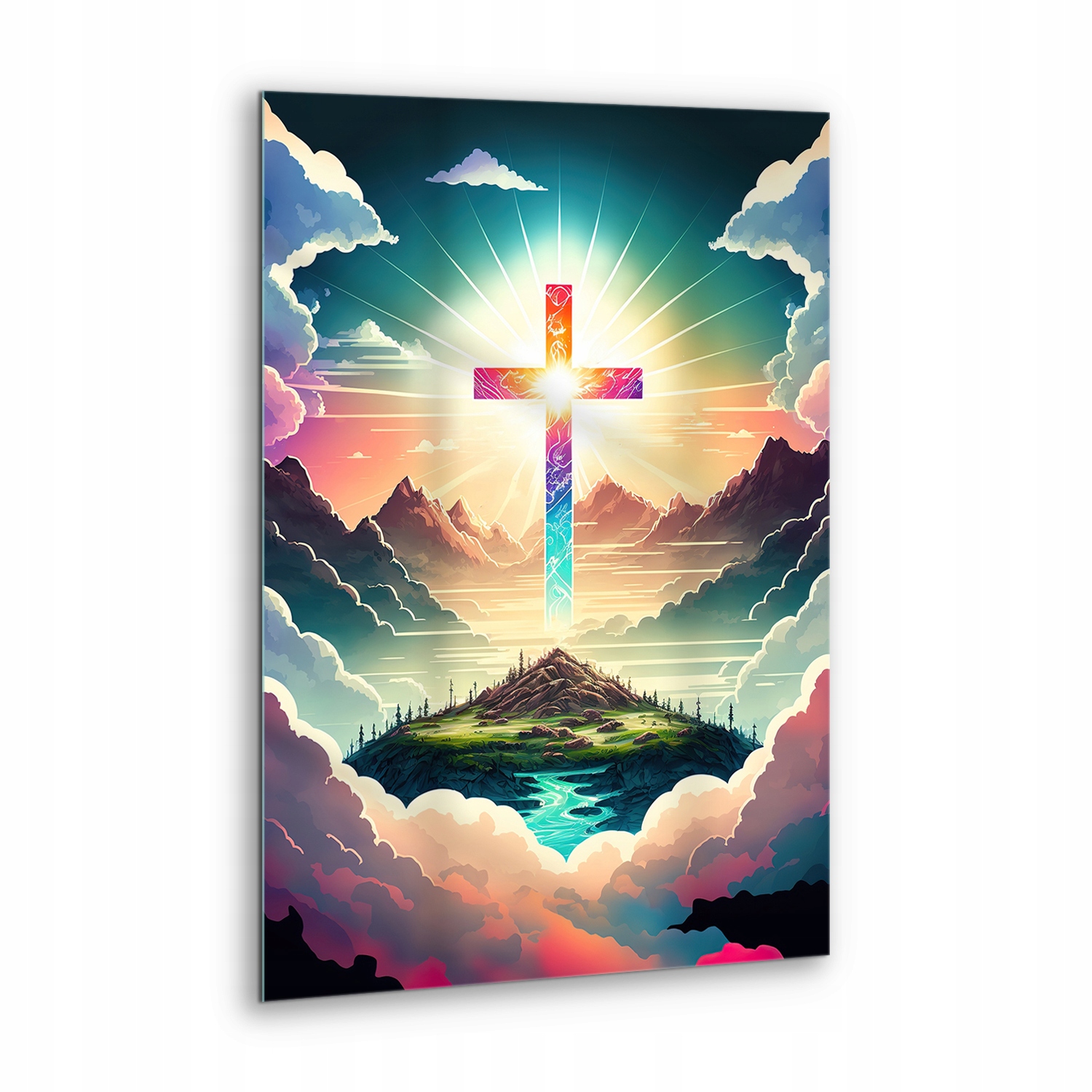 Nástěnný obraz na skle Křesťanský kříž