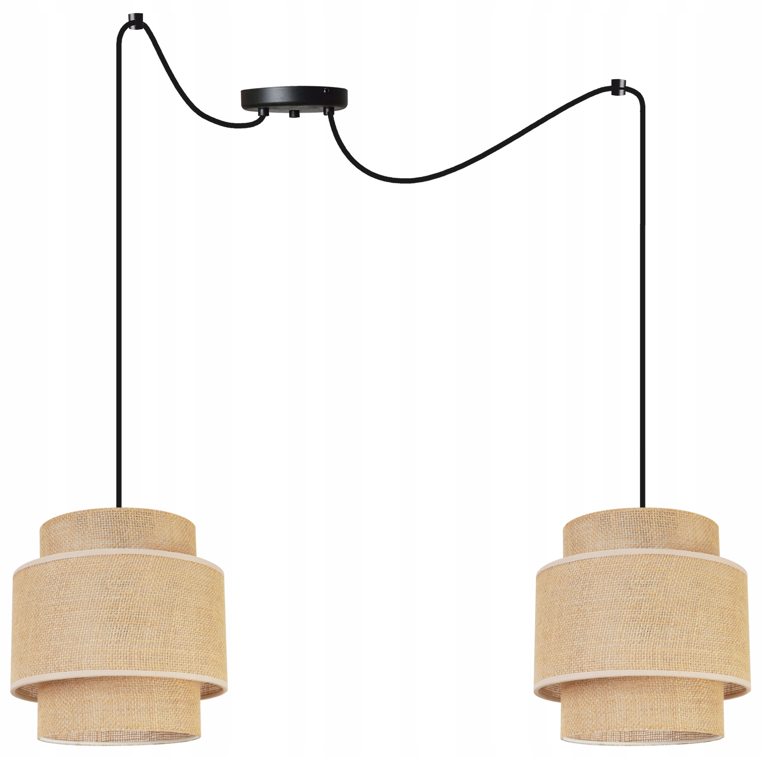 Závěsné Stropní Svítidlo Lustr Pavouk Loft Stínidlo Boho Juta Do Pokoje