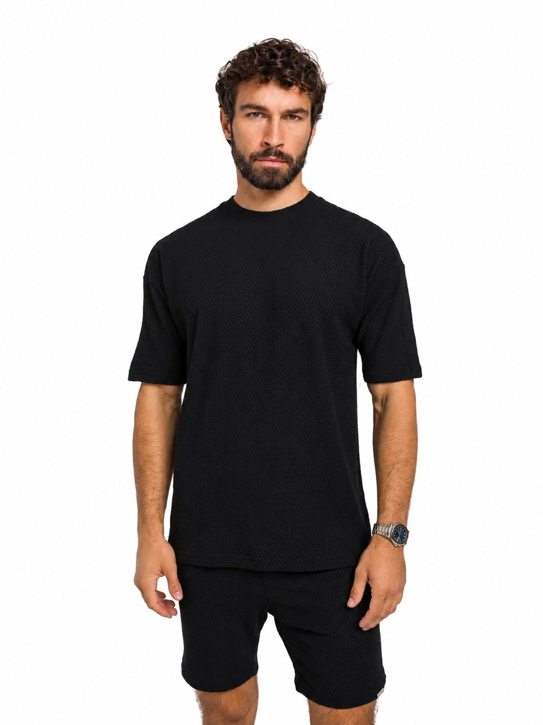 Sauvage Košile S Krátkým Rukávem Como Černá r.XL