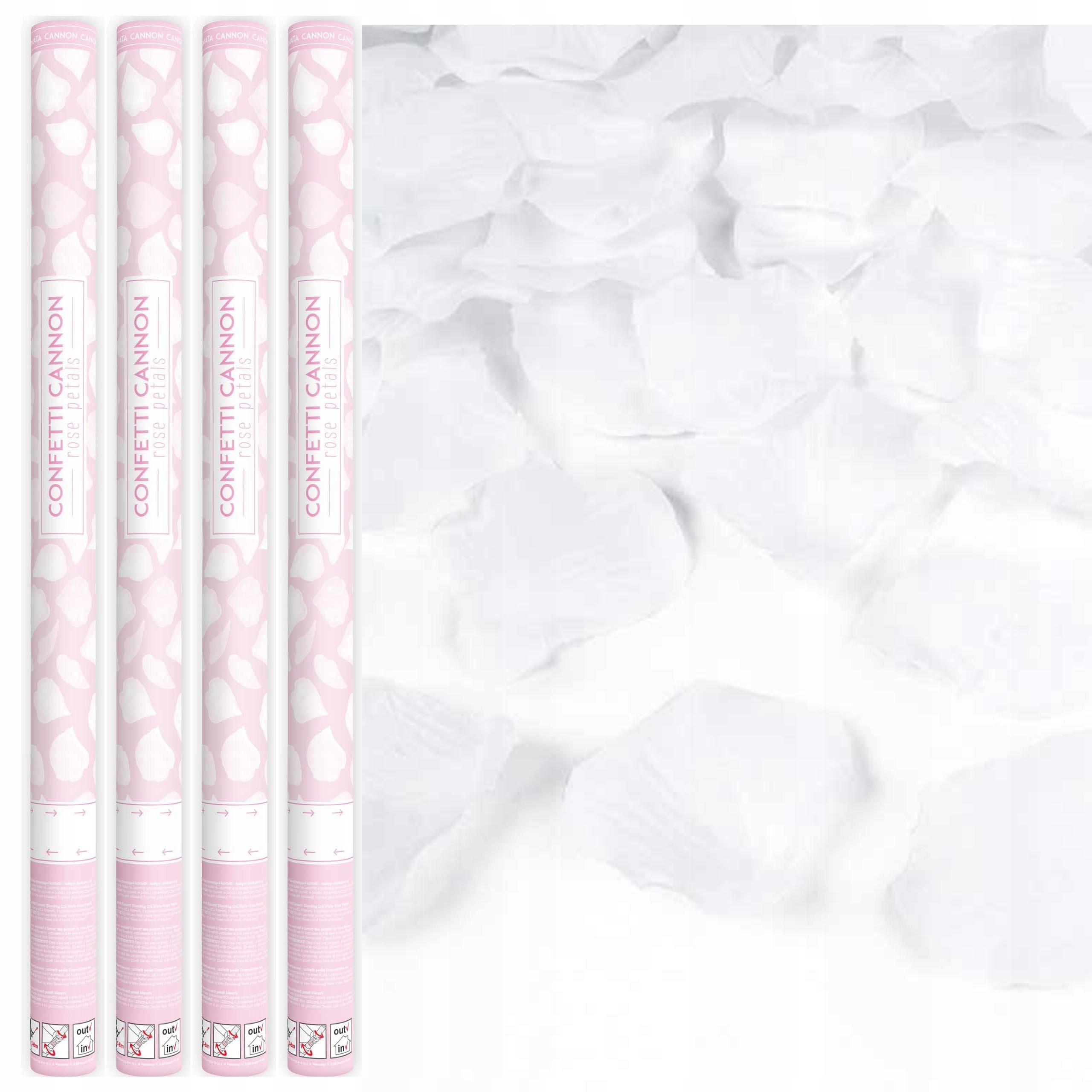 STRZELAJĄCE KONFETTI Tuba PŁATKI RÓŻ RÓŻY 80cm x4