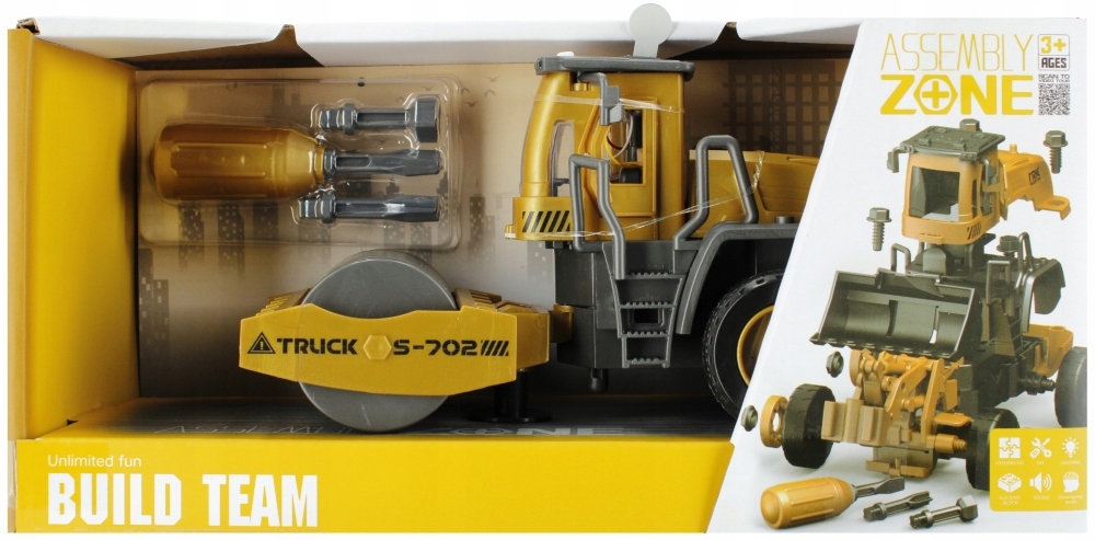 WALEC do SKRĘCANIA Maszyna budowlana dla DZIECI żółta MEGA CREATIVE auto