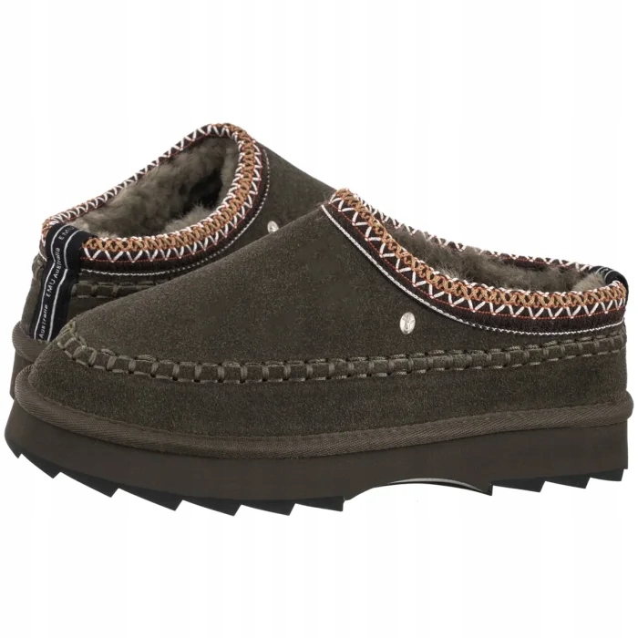 Dámské Papuče Emu Sharky Adventure Scuff Dark Olive W13239