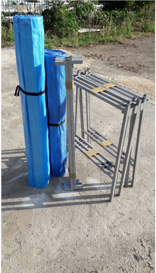 STÓŁ HANDLOWY RAMKOWY 300cm BAZAROWY- WARSZAWA Typ stojak