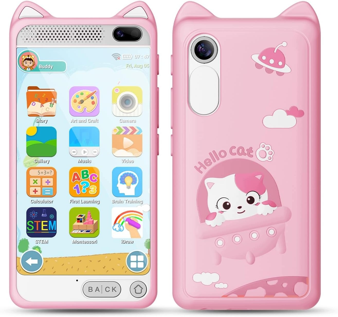 Telefon Dla Dzieci E Teacher Aparat Dziecięcy Smartfon Dotykowy MP3 Kids