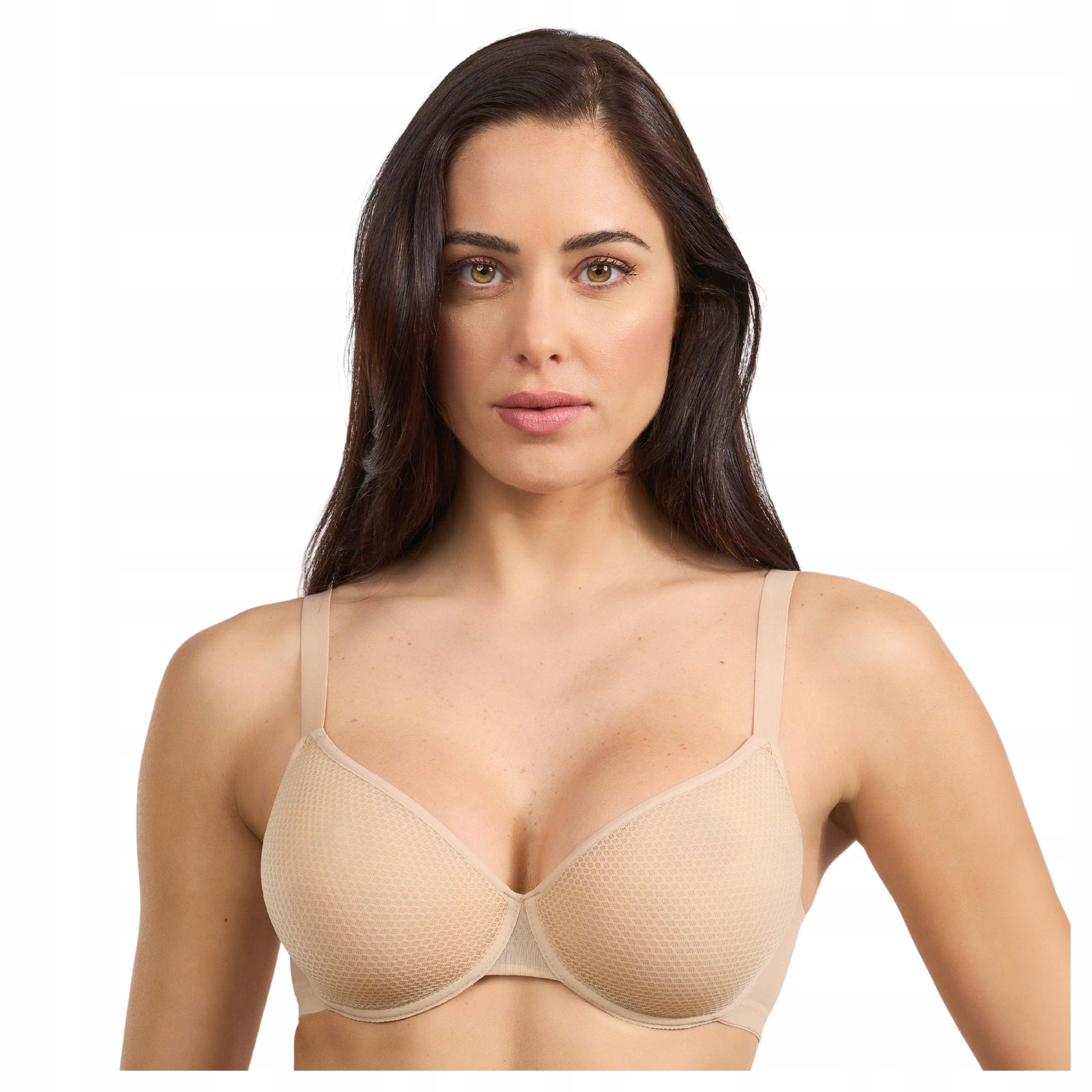 Podprsenka Vyztužená Procházka s kosticemi Tenký Lehký Materiál 3D Béžová 90B