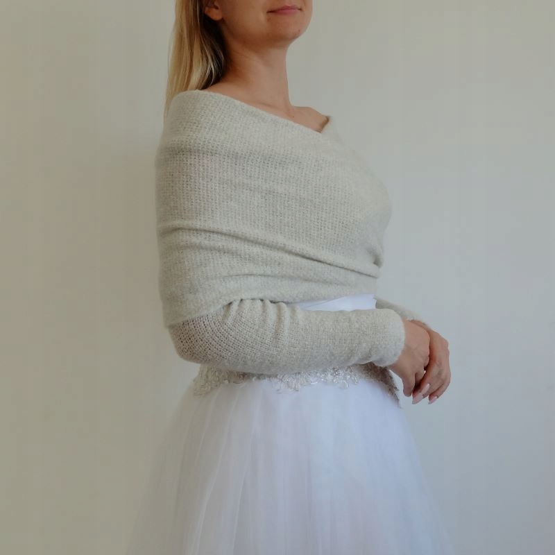 Sweterek Ola Beżowy, S Rękaw długi rękaw