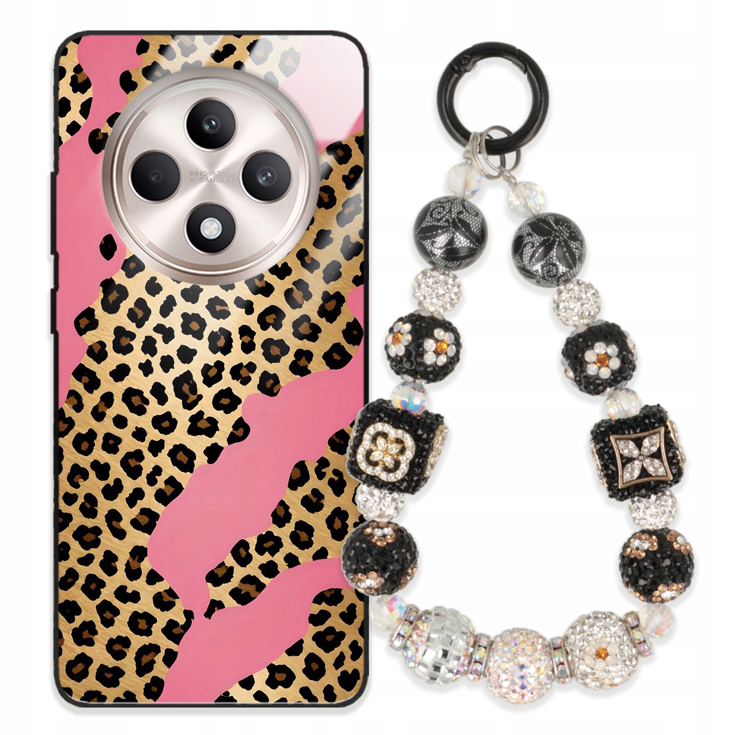 Puzdro Na Oppo Reno 12F 5G Glass Kľúčenka Elegantné Prémiový Dizajn Puzdra