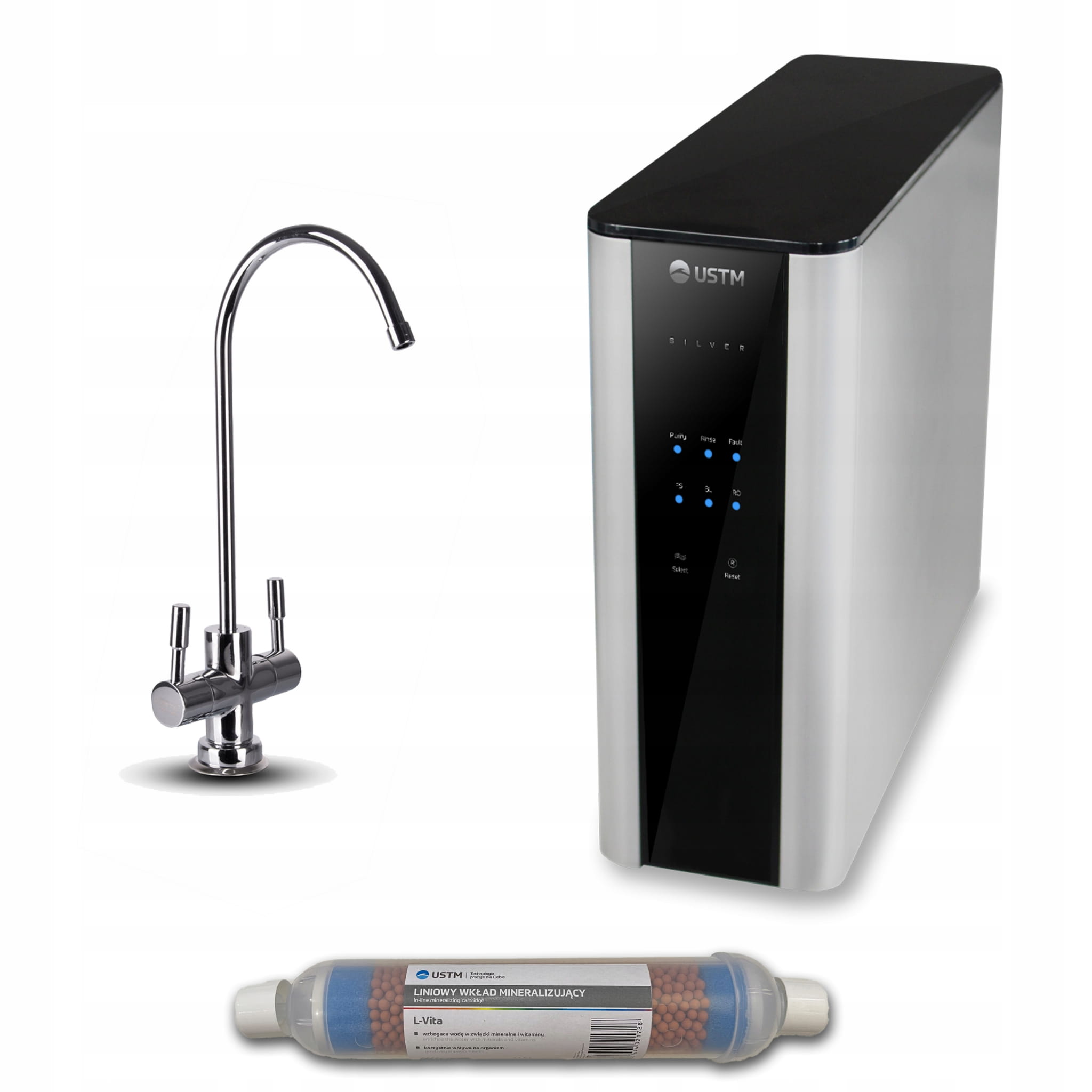FILTR ODWRÓCONA OSMOZA USTM SILVER 600 GPD CHROM