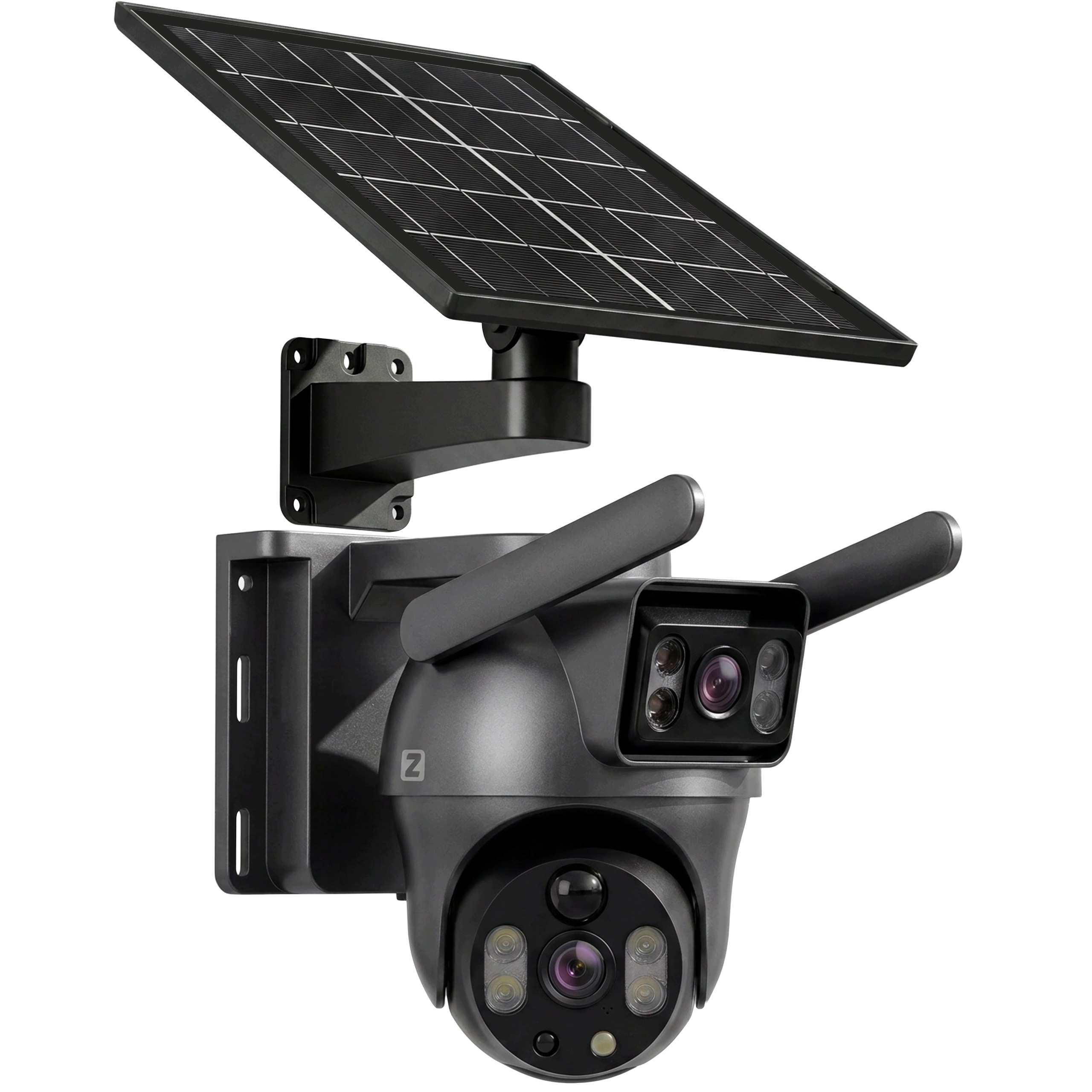Kamera Zewnętrzna Solarna Obrotowa Zintronic V33 Dark 4G Lte Aov 6MPx Szara