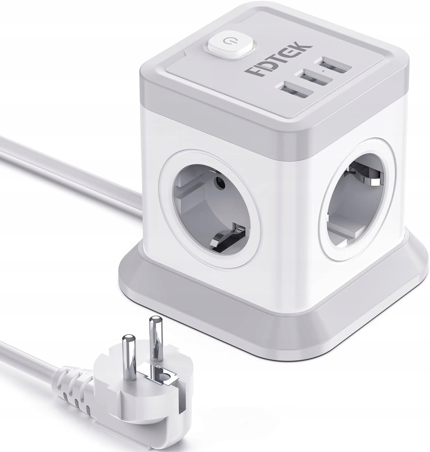 Protipřepěťová Lišta Ochranná Kostka 7v1 4 Zásuvky 3 Usb Kvalita