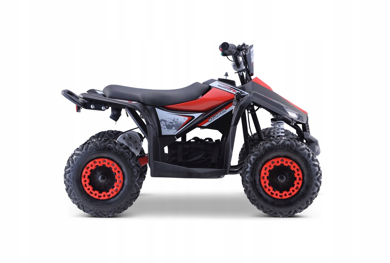 Quad E- Star na akumulator Czerwony 35km/ h Silnik 1000W Koła pompowane