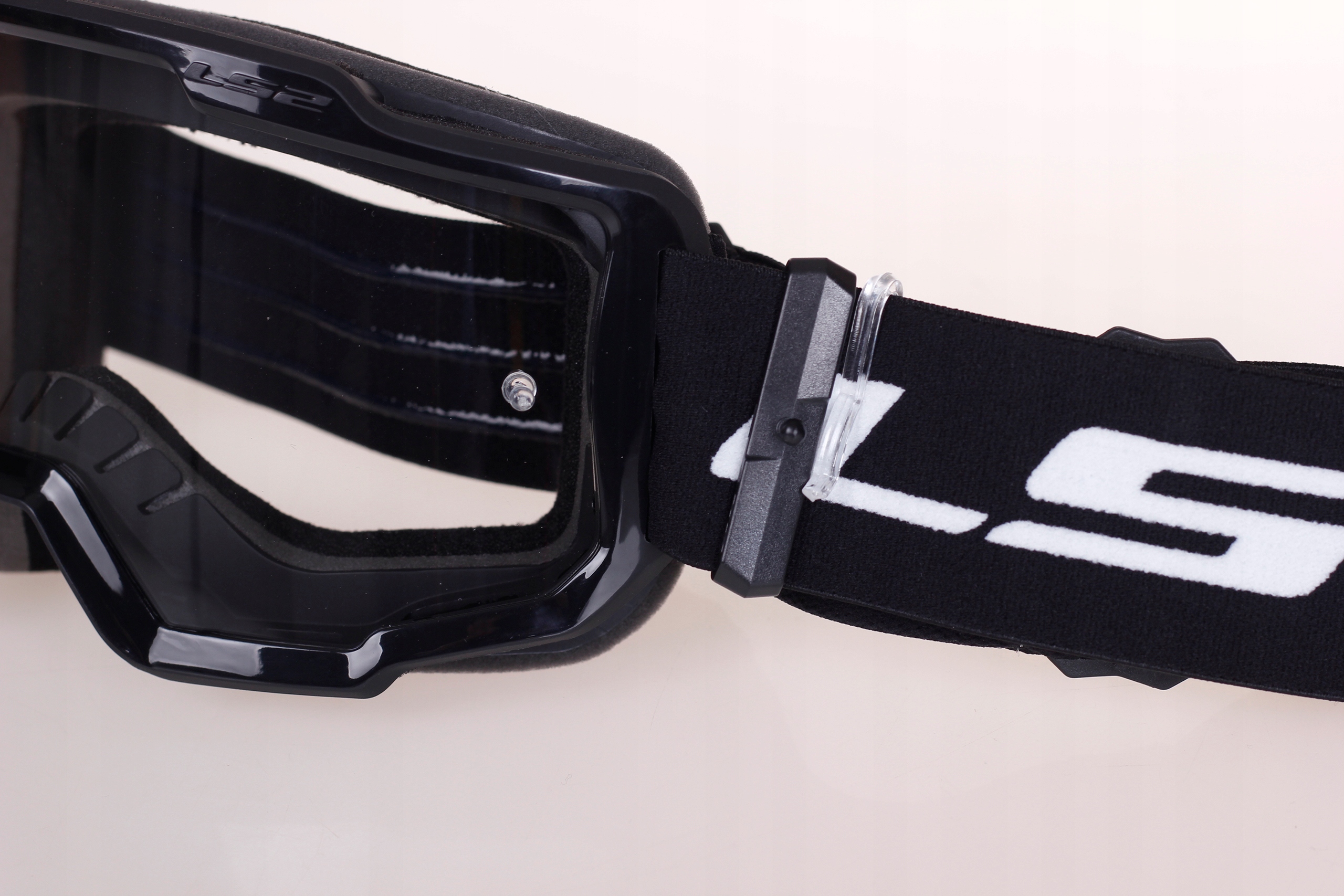 GOGLE CROSS ENDURO LS2 CHARGER CZARNE CLEAR VISOR Model Charger